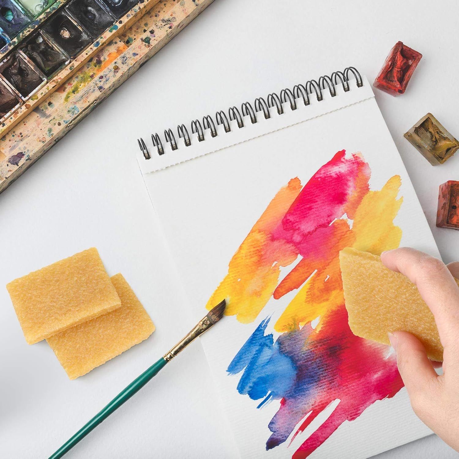 12 Pieces Glue Residue Pick up Eraser Rubber Cement Eraser Cleaning Rubber for Removing Adhesive and Residues from Paper Plastic and More - Image 5