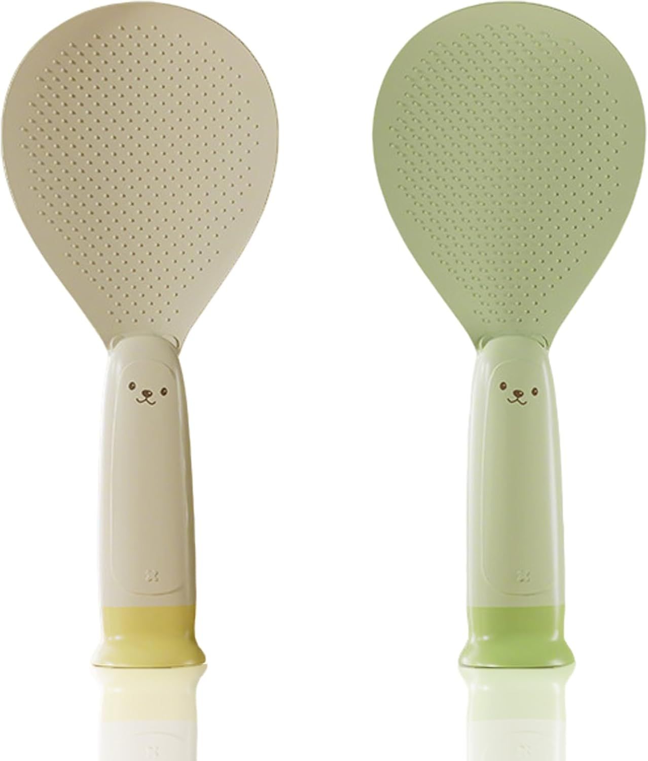 2PCS Plastic Rice Spoon, Non Stick Standing Rice Paddle, Heat Resistant Scooper for Kitchen, Cooker, Home, Restaurant - Image 1