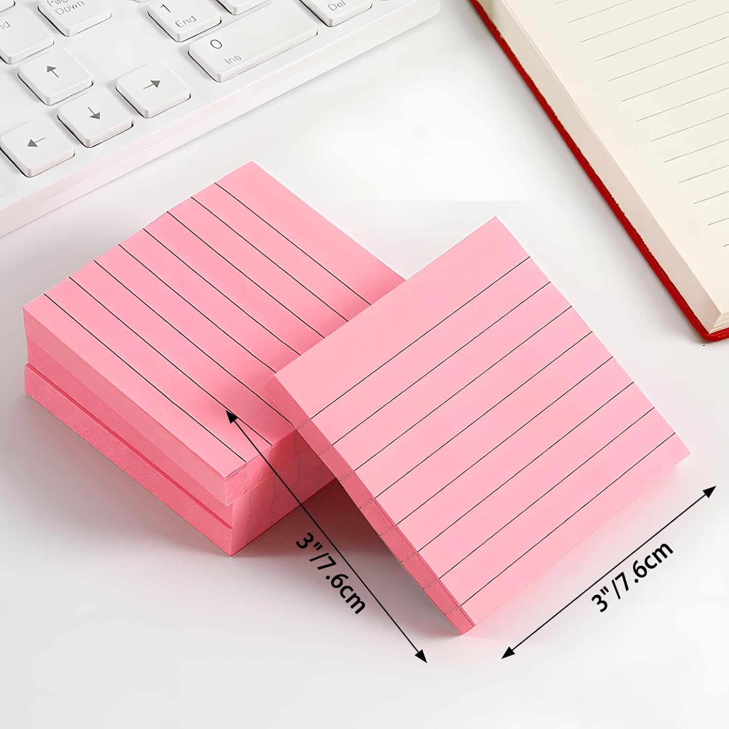 Pink Lined Sticky Notes, 3