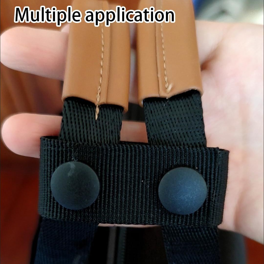 10 PCS Black Nylon Belt Keepers, Double Snaps Security Tactical Belt Keepers for 2