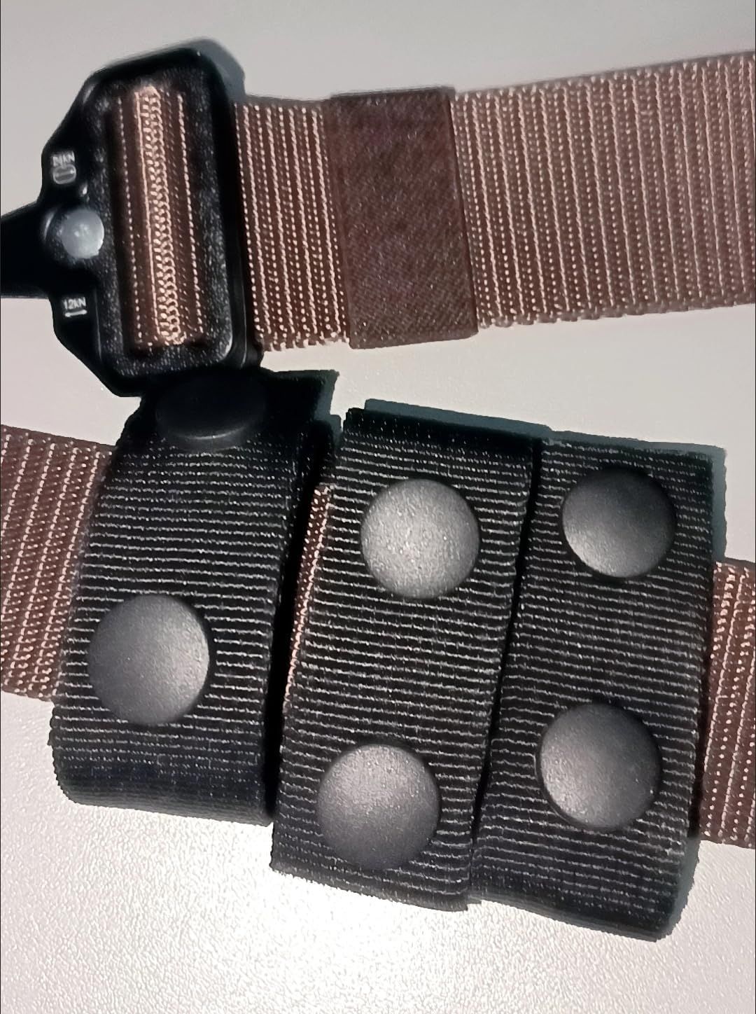 10 PCS Black Nylon Belt Keepers, Double Snaps Security Tactical Belt Keepers for 2