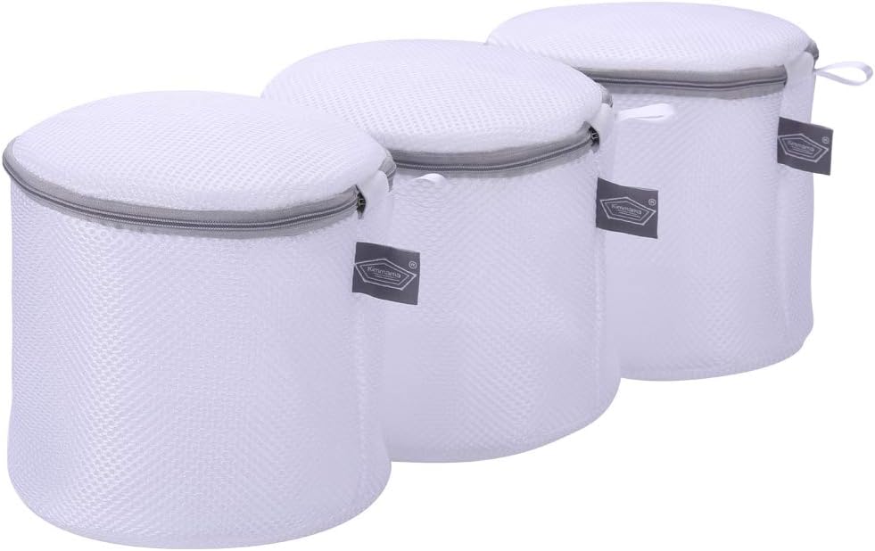 Kimmama Bra Washing Bags for Laundry, Lingerie Bags for Washing Delicates, Bra Laundry Bag for Washing Machine, Sandwish Mesh, 7x7x7