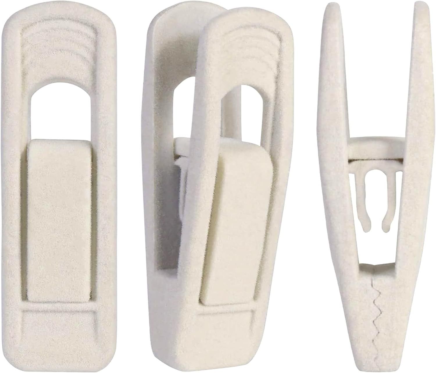 Velvet Hangers - Strong Finger Clips for Thin Pants (20pc, Beige) - Image 1