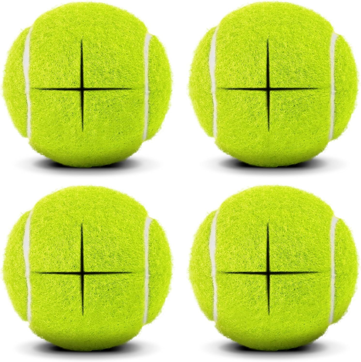 Precut Tennis Balls for Walkers, 4 PCS Heavy Duty Walker Accessories, Walker Tennis Balls Precut for Easy Installation, Universal Walker Glide Balls for Seniors, Furniture Legs & Floor Protection - Image 1