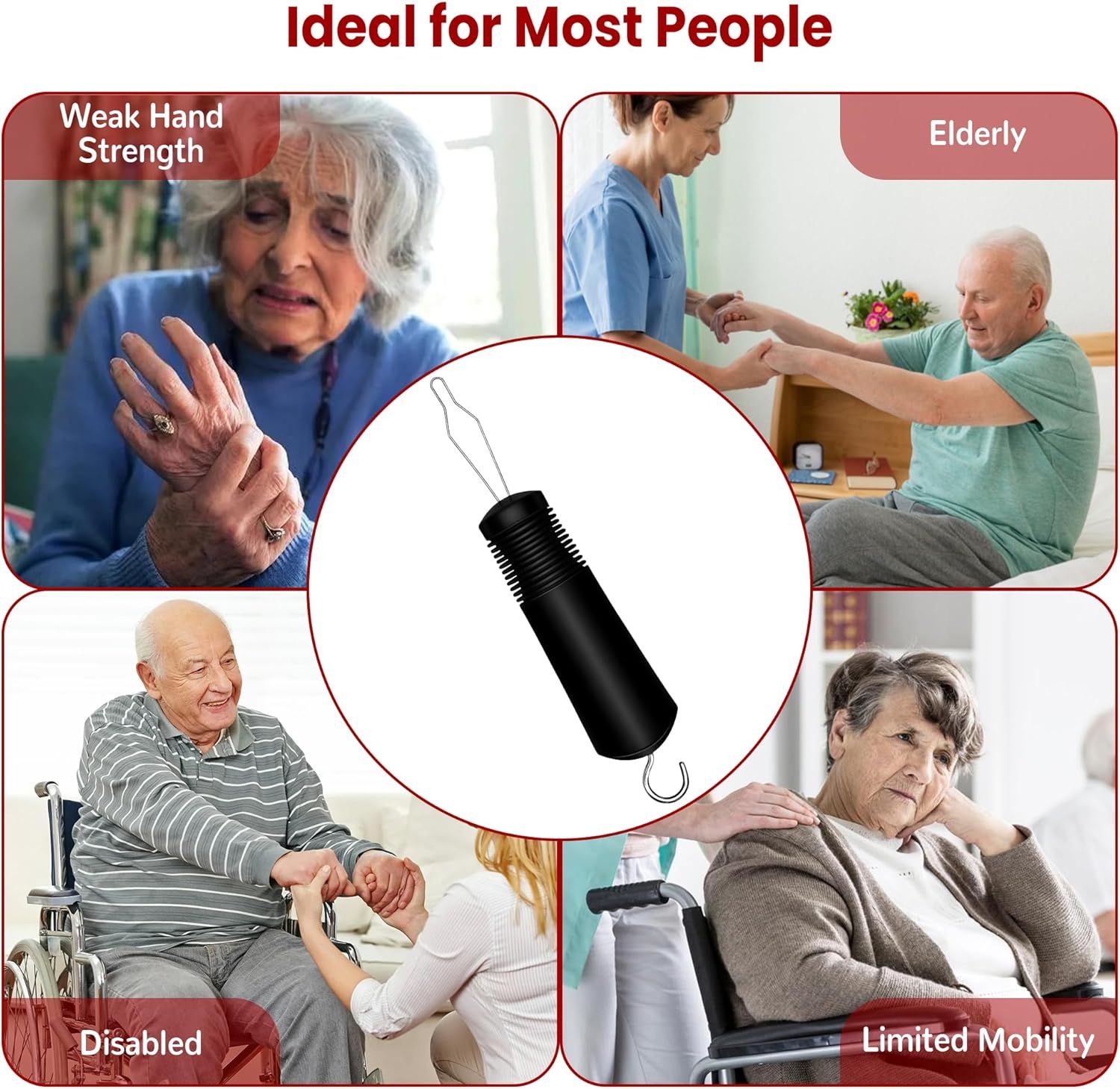 Button Hook with Zipper Pull, Button Assist Tool, Button Hook for Seniors, Disabled, Limited Hand Mobility, One Handed Button Helper Tool, Gifts for People with Disabilities, Easy to Use - Image 4