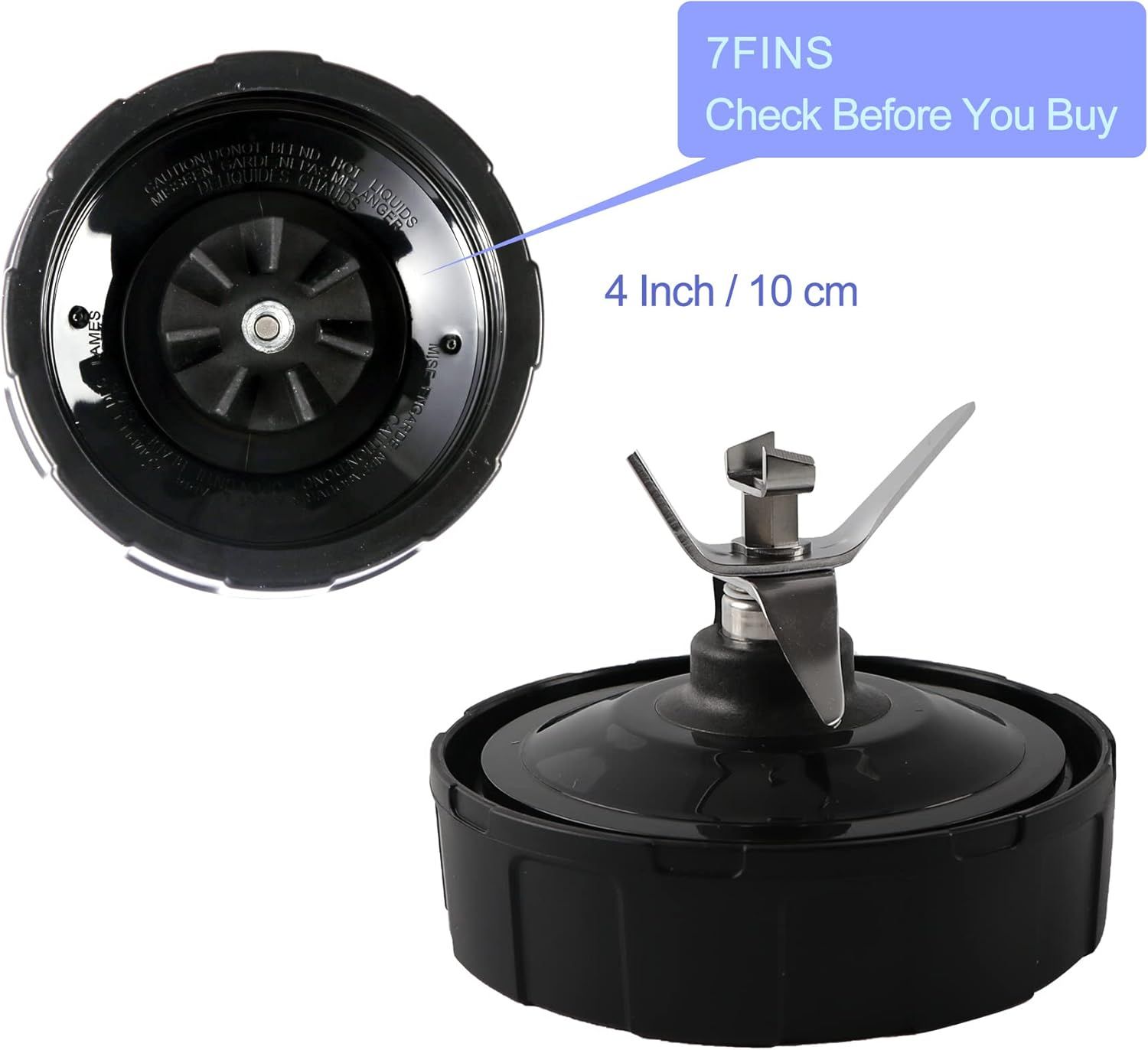 1-pack Extractor Blade Assembly 7 Fins Ninja Blender Blade Ninja Blender Replacement Parts Compatible with Ninja Blenders Auto iQ BL480 BL482 BL642 BL682 NN102 - Image 7