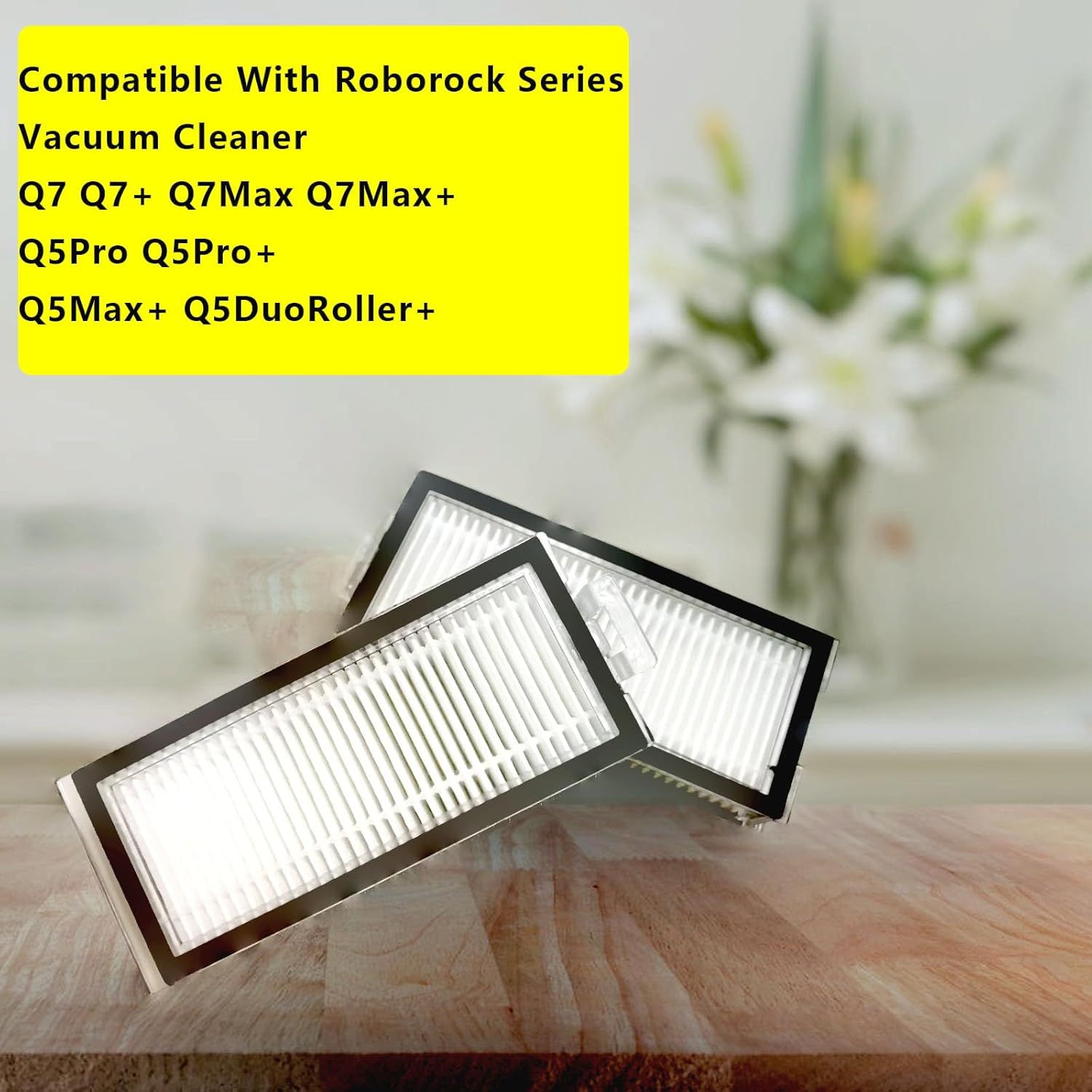 Vacuum Filter Replacement Compatible with Xiaomi Roborock Q7 Q7+ Q7 Max Q7 Max+ Q5 Pro and Q5 Pro+ Robot Vacuum Cleaner (Not Fit for Q5 Q5+ S8 Pro Ultra S8+ S8) - Image 3