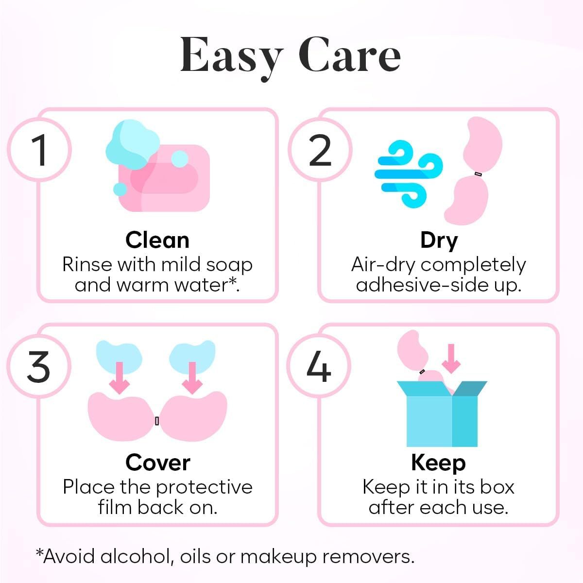 Sticky Bra Push Up – Backless, 2 Pair Invisible Adhesive Strapless Bra with Clip - A-D Cup - Image 6