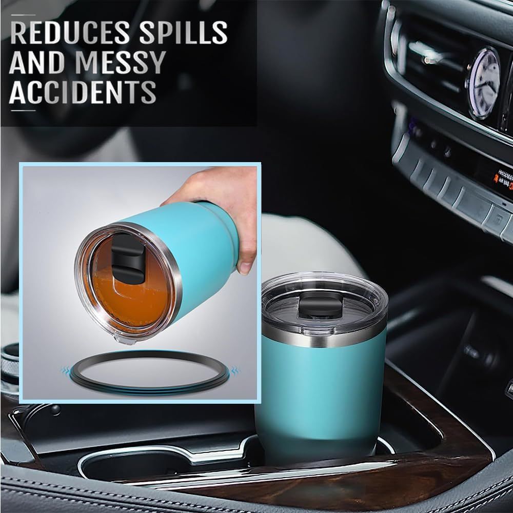 Replacement Tumbler Lids 3 Pack for YETI 20 oz & 10/24 oz Mugs Straw– Magnetic Slider Spill Leak-Resistant Travel Cup Covers, Universal BPA-Free Coffee Cup Fit for Ozark Trail & RTIC Hot & Cold Drinks - Image 3