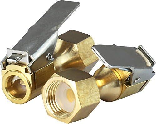 2 Pack Open Flow Straight Lock-On Air Chuck with Clip for Tire Inflator - Image 4