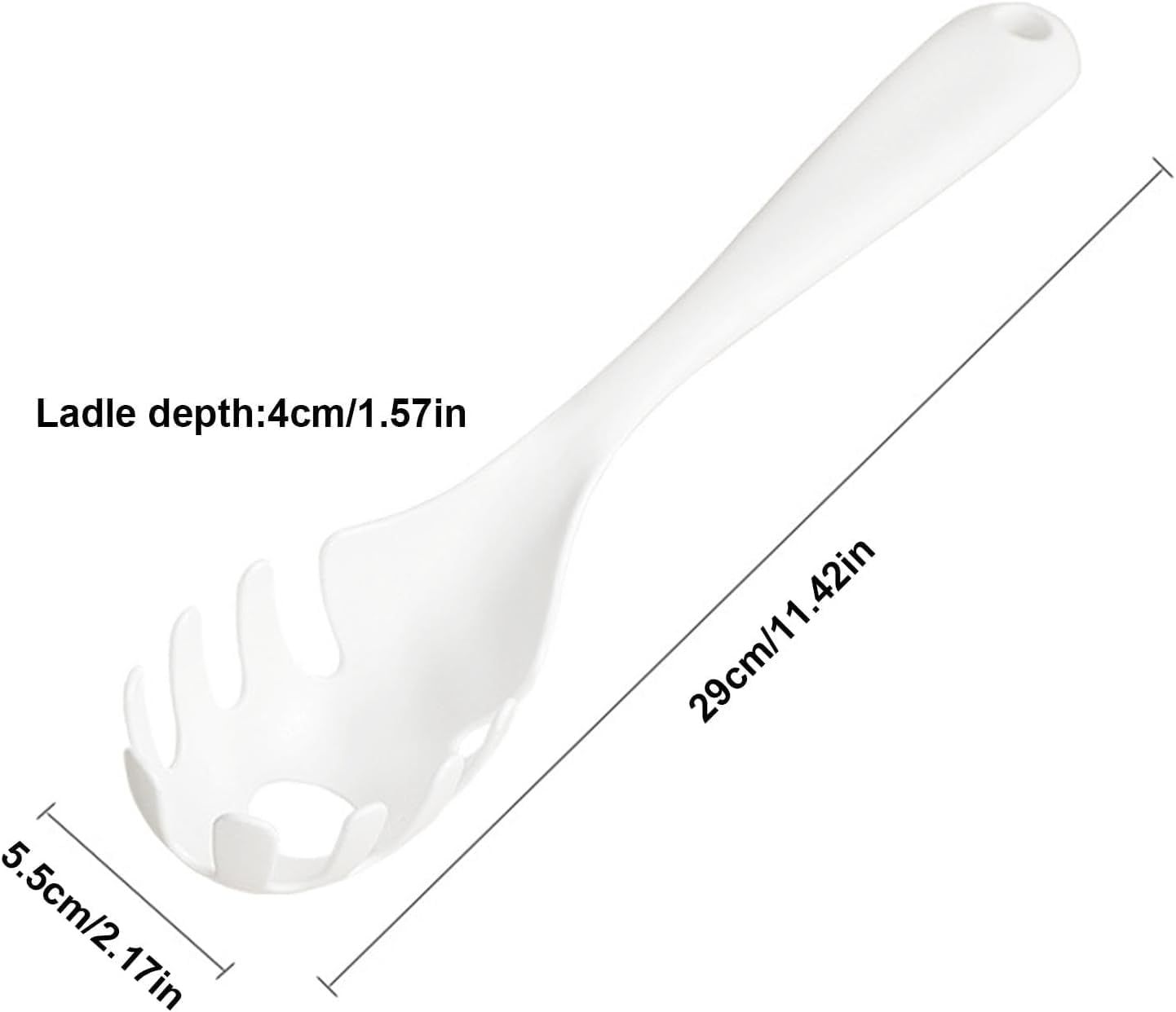 1 Pc White Pasta Fork - Teeth Spaghetti Spoon, Kitchen Noodle Fork Spoon, Spaghetti Fork Server - Image 3