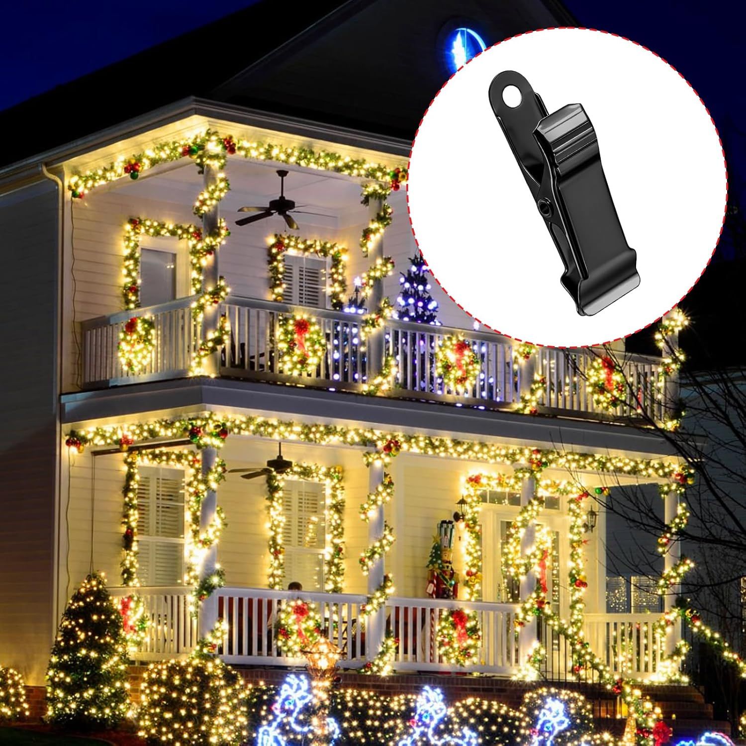 30 PCS Black Mini Clips for Crafts, 1.58 Inch X 0.5 Inch Metal Alligator Clamps, Sturdy Spring Clips, Hanging Crocodile Clips for Wires Photo Snacks Paper Christmas DIY Decoration - Image 7