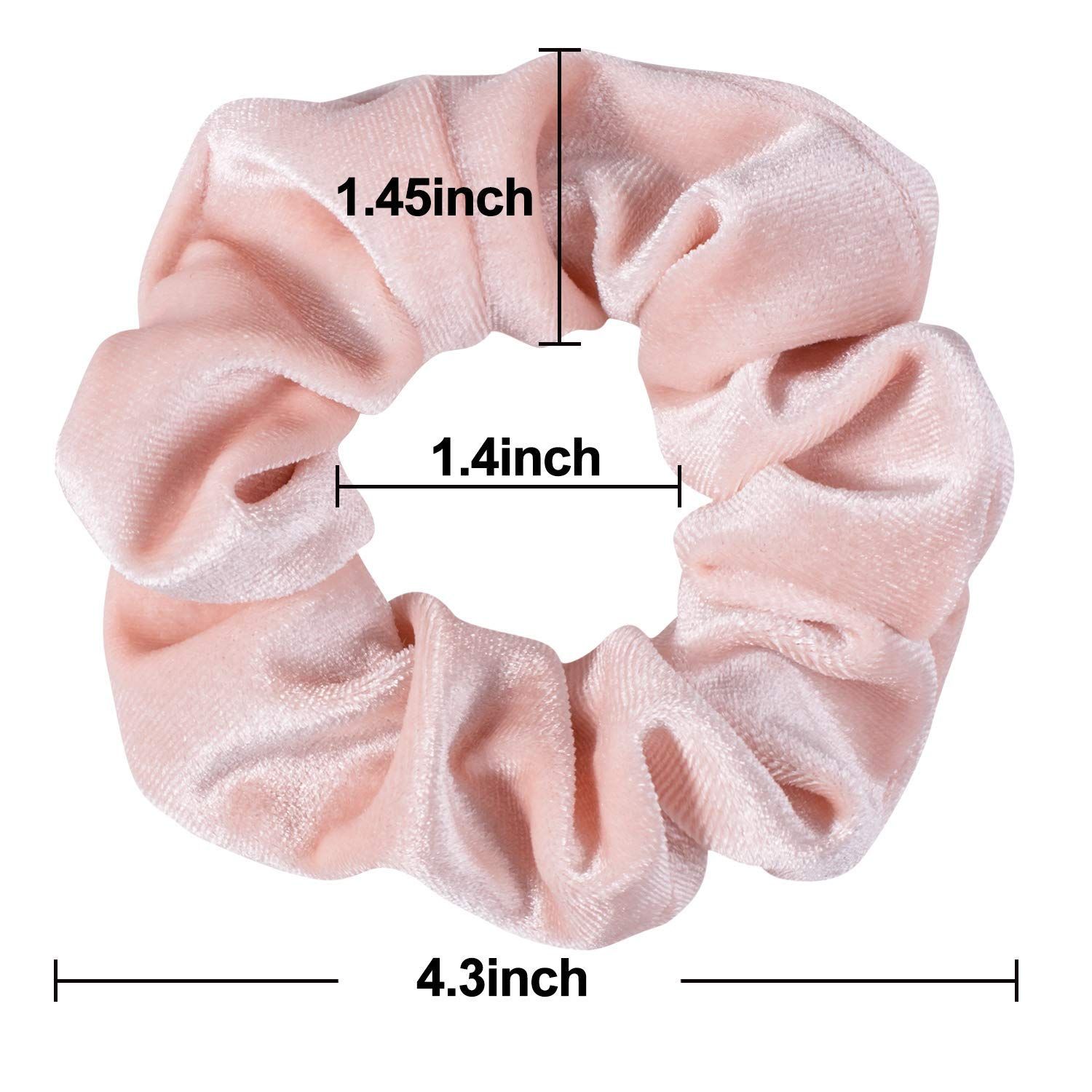 12Pcs Blush Theme Scrunchies Velvet Elastics for Women Pink Bobbles Soft Lovers Scrunchy Classic Thick Hair Bands Ties Gifts for Teenage Girls - Image 2