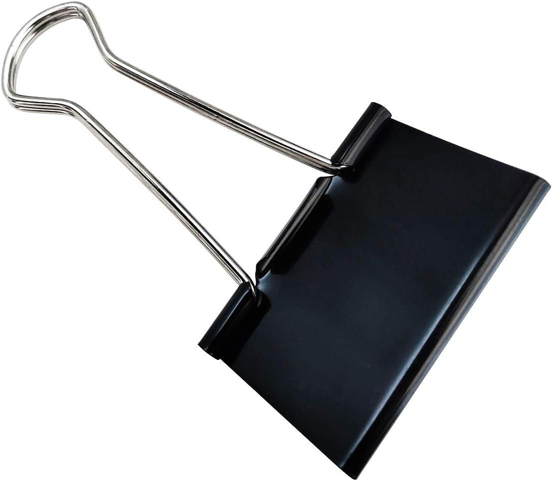 Extra Large Binder Clips 2.4-Inch (12 Pack), Big Paper Clamps for Office Supplies, Black - Image 4