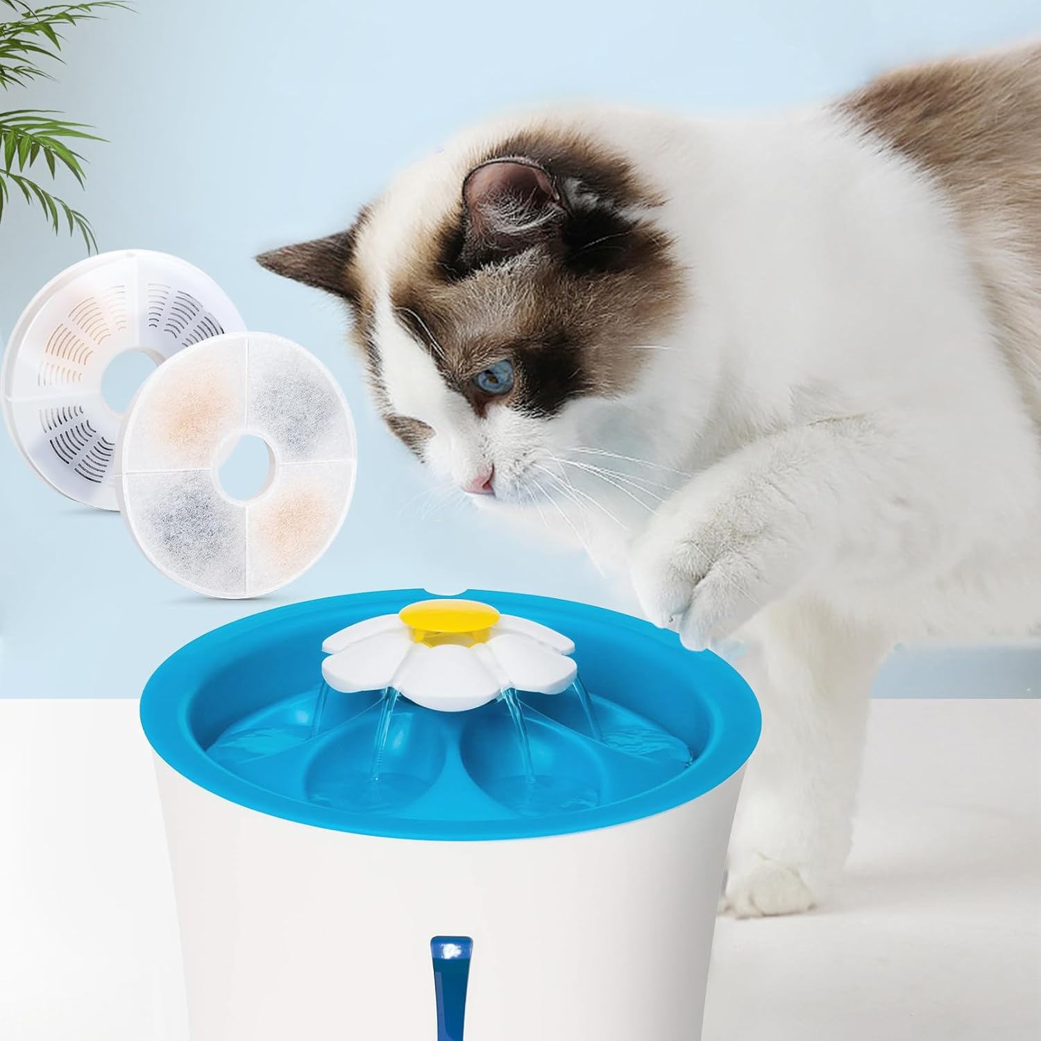 8 Pack Cat Water Fountain Filter Replacement Compatible with Catit, Cat Fountain Filters Compatible with Catit Design Senses Fountain/Flower Fountain/Senses 2.0 / Fresh & Clear Stainless Steel - Image 7