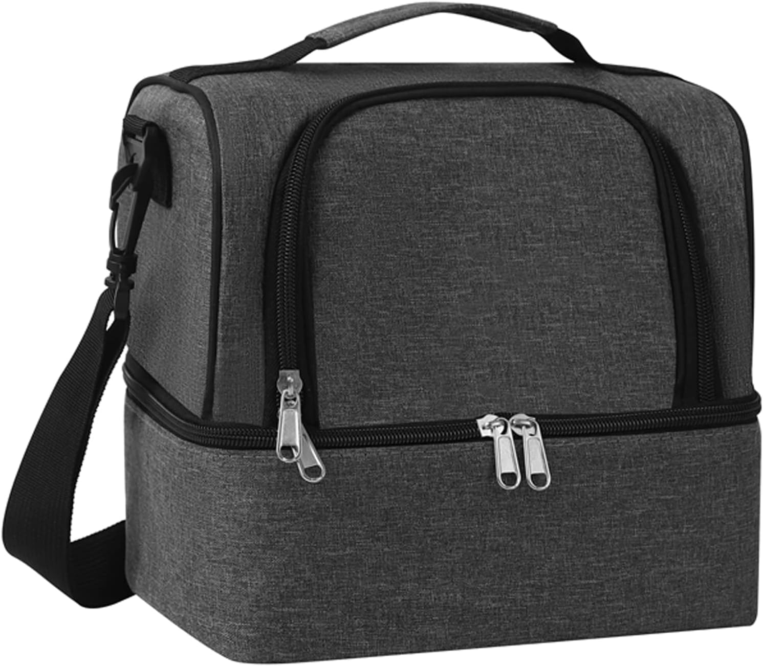Lunch Bag for Women and Men - Reusable, Leakproof, and Insulated Double Deck Design for Picnic, Hiking, Beach, Work and Office Use - Image 1