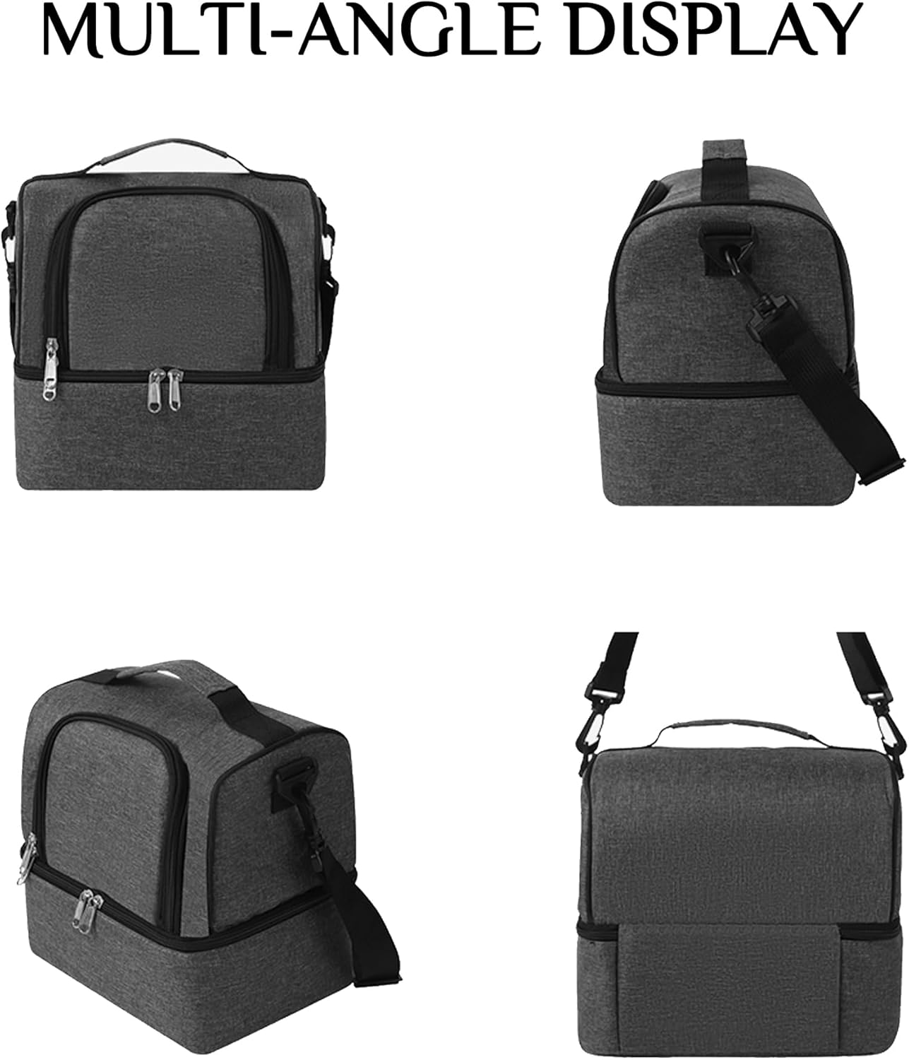 Lunch Bag for Women and Men - Reusable, Leakproof, and Insulated Double Deck Design for Picnic, Hiking, Beach, Work and Office Use - Image 6