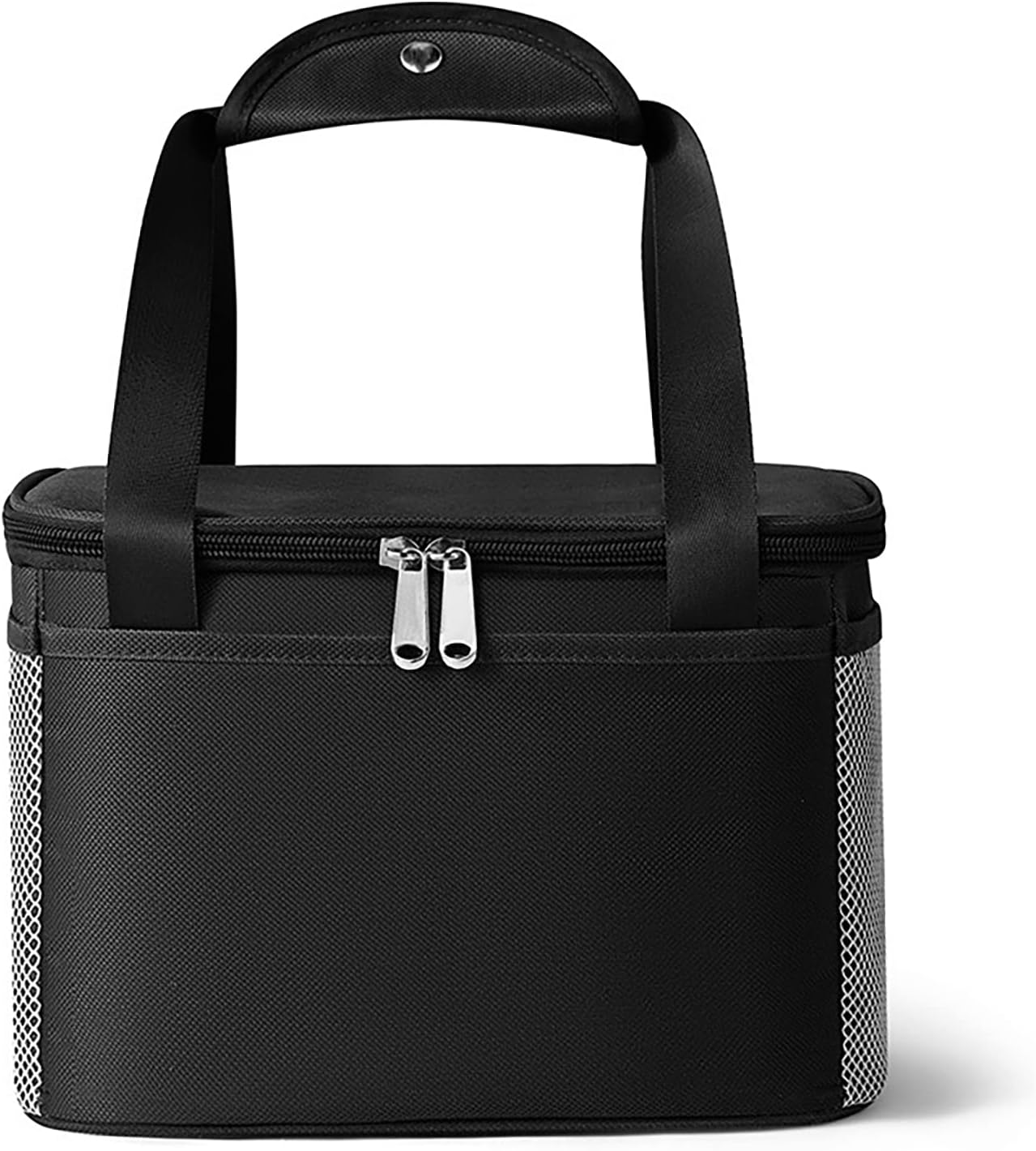 Yansanido 6L Thickened Black Reusable Insulated Lunch Bag for Women and Men Travel Picnic and Lunch Box (Small, Black) - Image 1