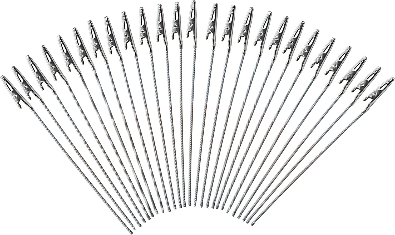 Yansanido Set of 50 Metal Wire Alligator Clamp 6 Inch Long-Tailed Alligator Iron Clip Clasp Clamp Standfor DIY Card Photo Memo Clip Holder (6inch-50pack) - Image 1