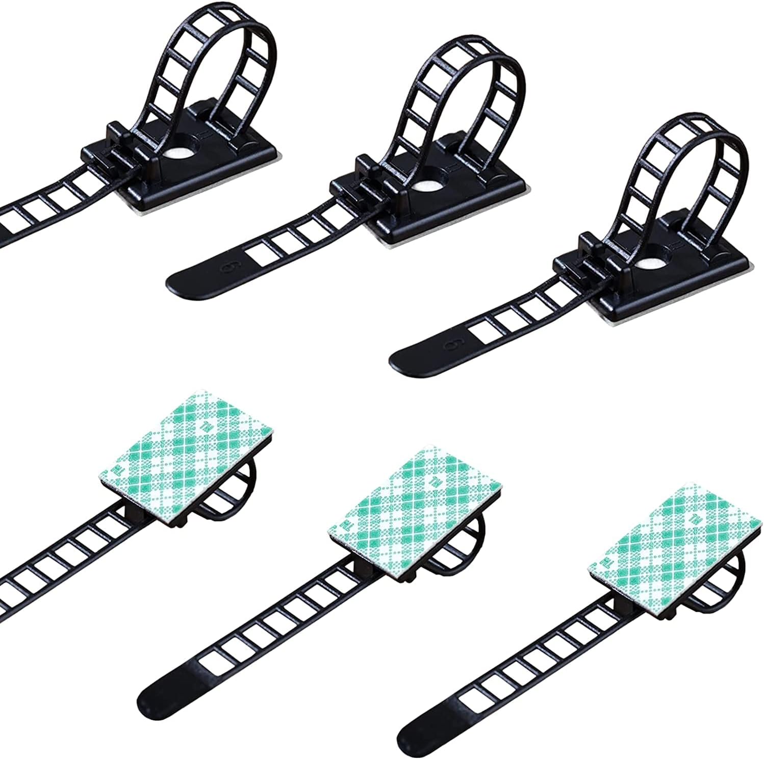 50 Pieces Cable Management Desk Wire Organizer Cable Ties Zip Ties Adhesive Cord Clips Cord Keeper Desk Wire Management - Image 1