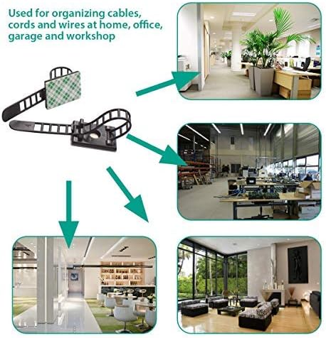 50 Pieces Cable Management Desk Wire Organizer Cable Ties Zip Ties Adhesive Cord Clips Cord Keeper Desk Wire Management - Image 4