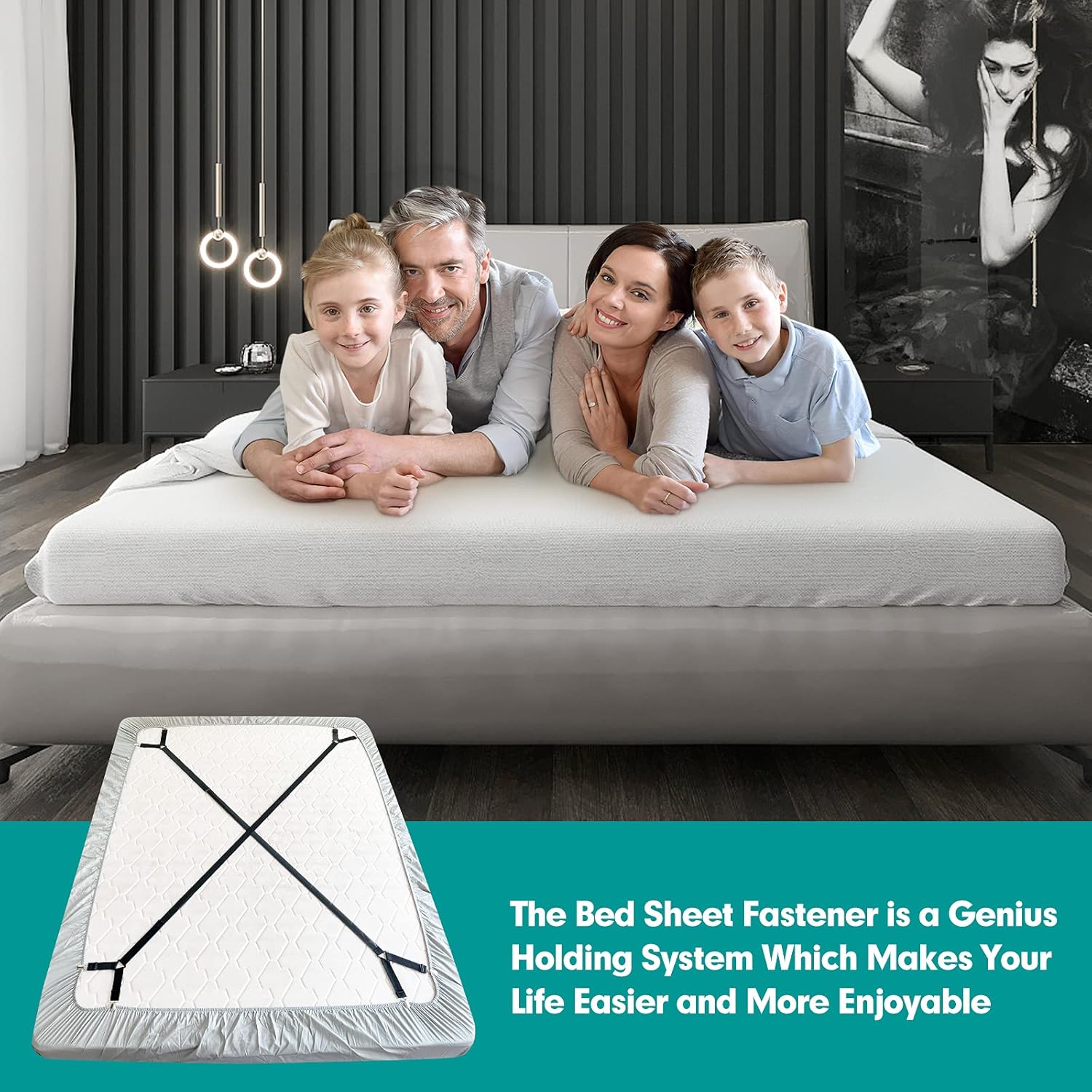 Sheet Keeper Straps Bed Sheet Holder for Corners Bedsheet Stays Suspender Clips Fitted Sheet Holder Garters Fasteners Mattress Clamps - Image 2