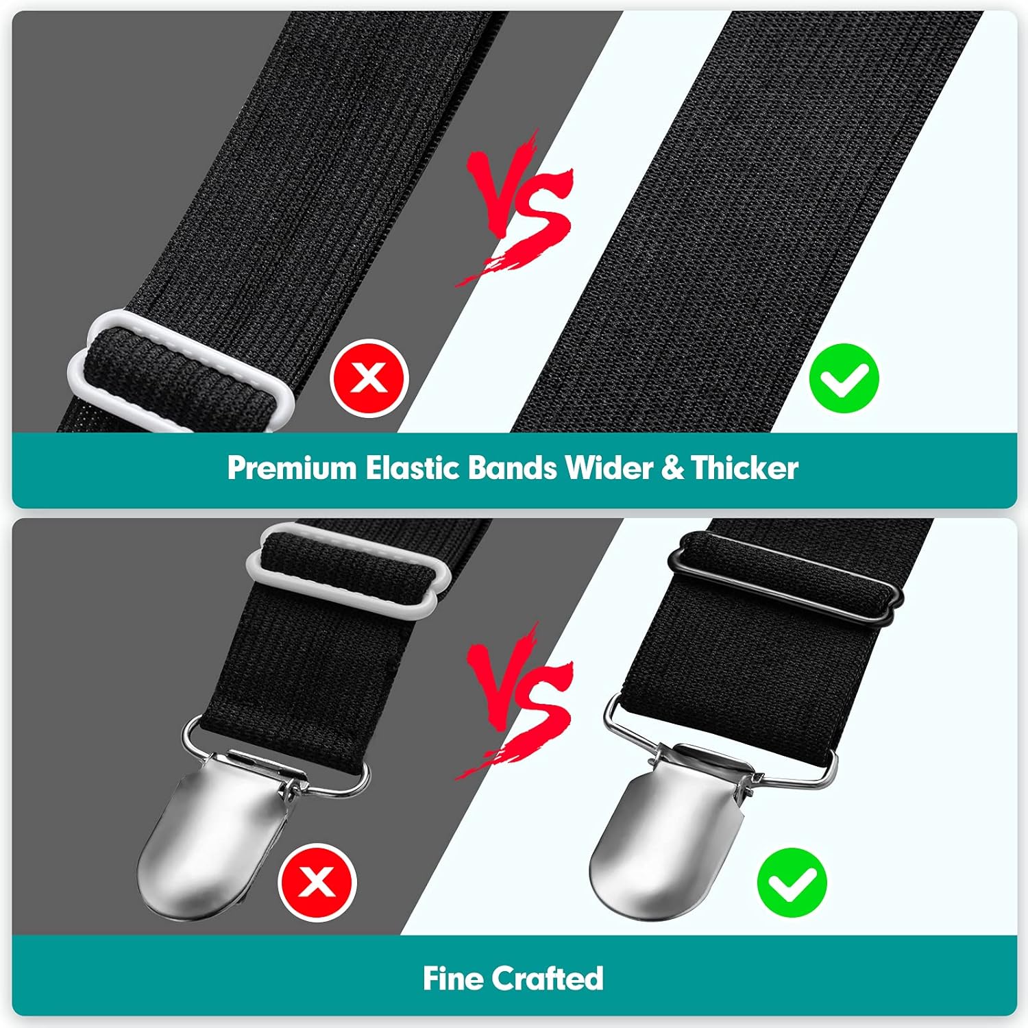Sheet Keeper Straps Bed Sheet Holder for Corners Bedsheet Stays Suspender Clips Fitted Sheet Holder Garters Fasteners Mattress Clamps - Image 4
