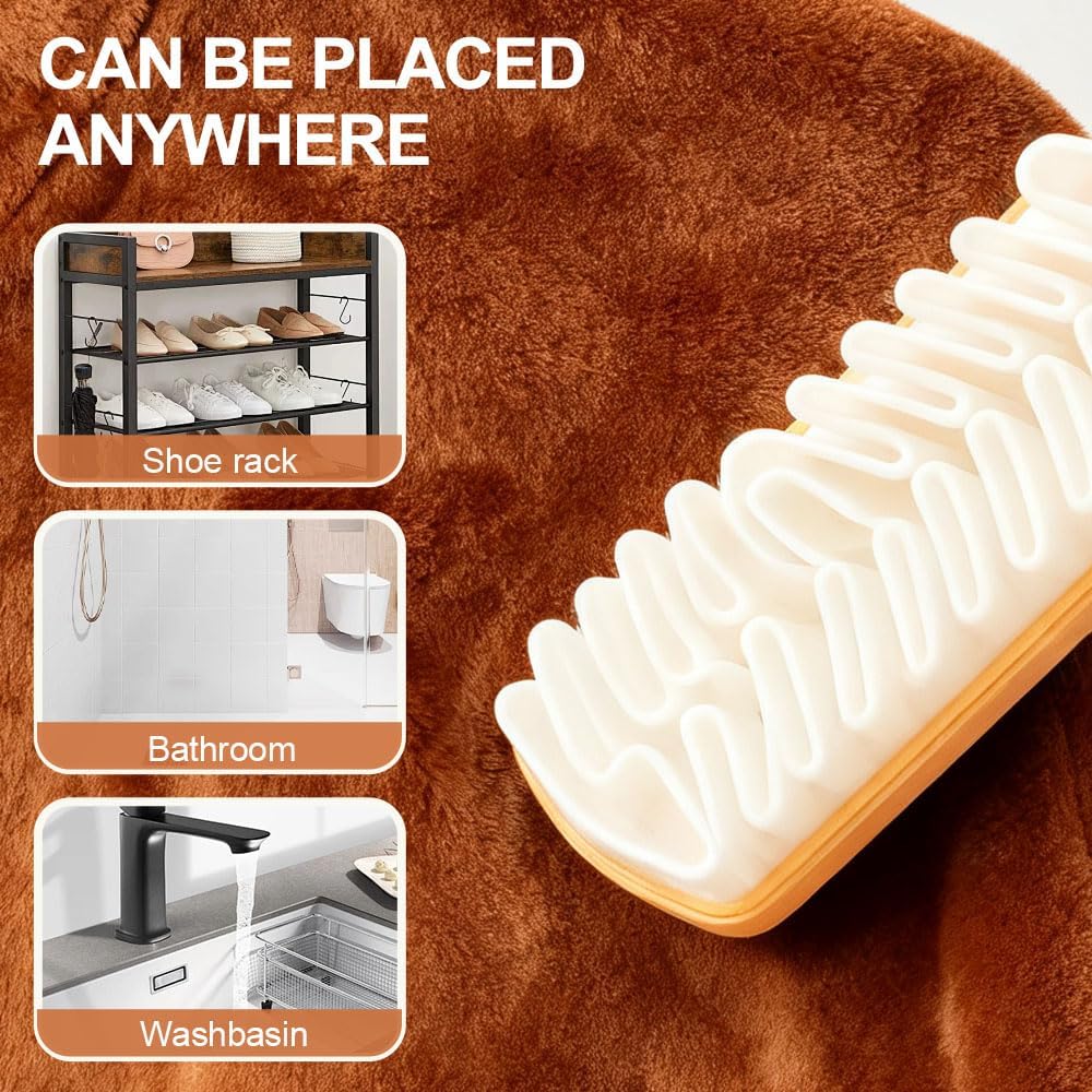 Suede Shoe Brush, Rubber Polish Eraser with Soft Bristle Brush for Suede Cleaner and Nubuck Brush (2 pcs) - Image 3