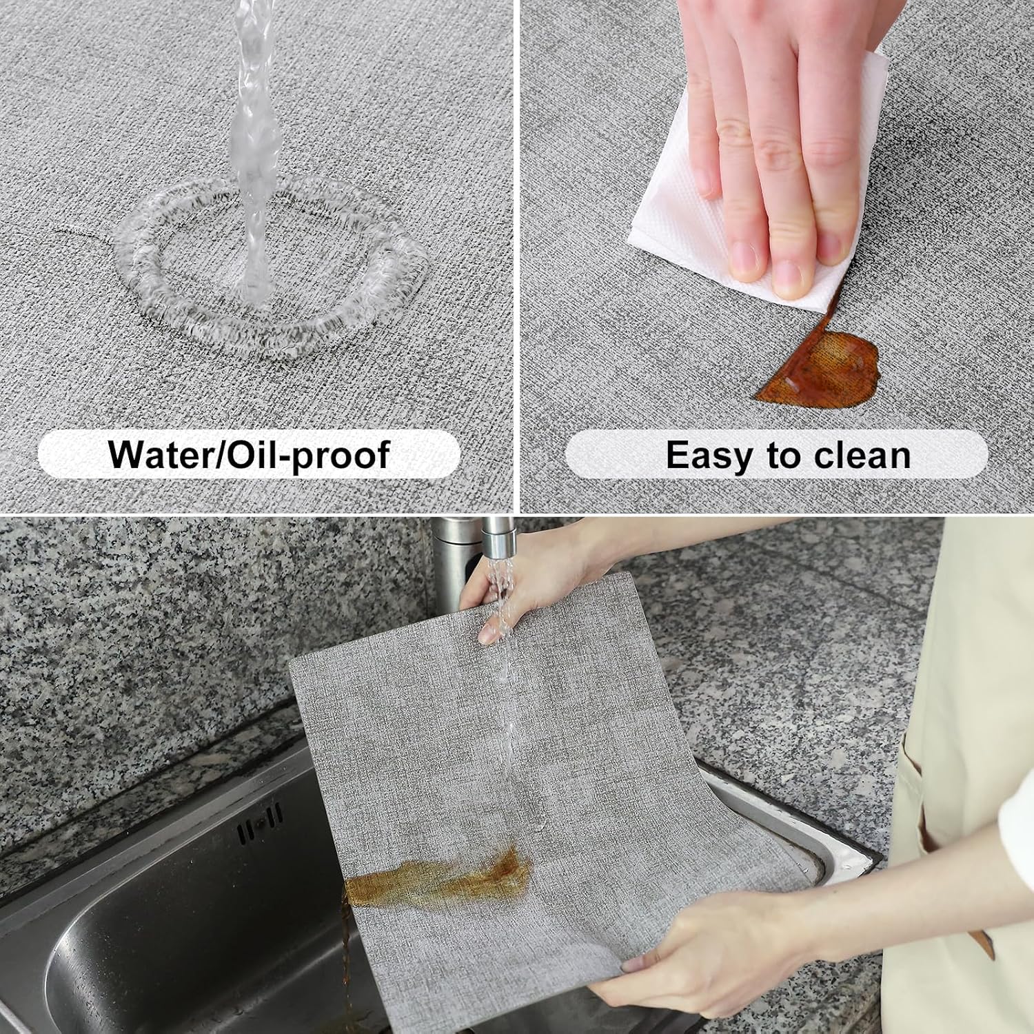Homaxy Faux Leather Heat Resistant Placemats, 11.8