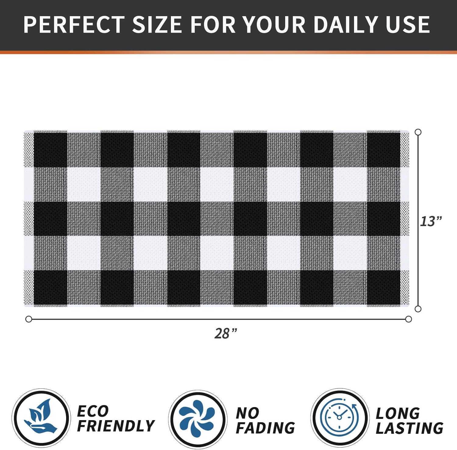 Homaxy 100% Cotton Waffle Weave Check Plaid Kitchen Towels, 13 x 28 Inches, Super Soft and Absorbent Dish Towels for Drying Dishes and Terry Kitchen Towels(15