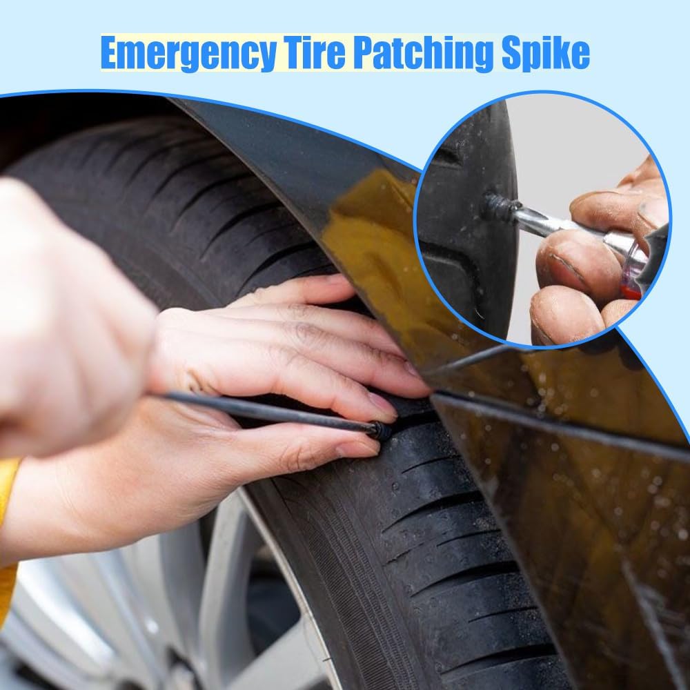 Tire Repair Nails Kit with 2 Sizes, Screw in Tire Repair Plugs with Box and Screwdriver, Fast Self-Service Tire Repair Tools (10Set) - Image 4