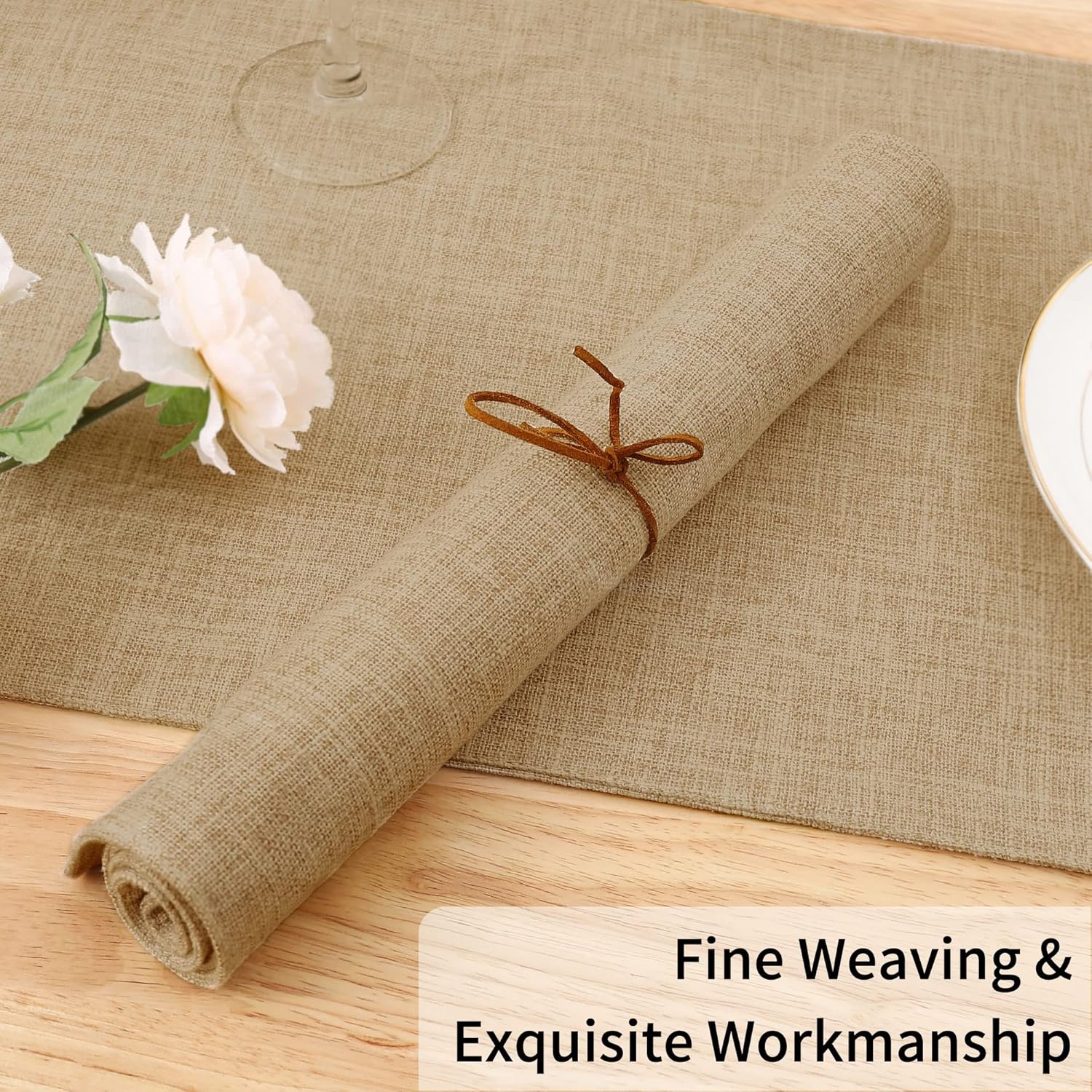 Homaxy Cloths Placemats for Dining Table Set of 6(13
