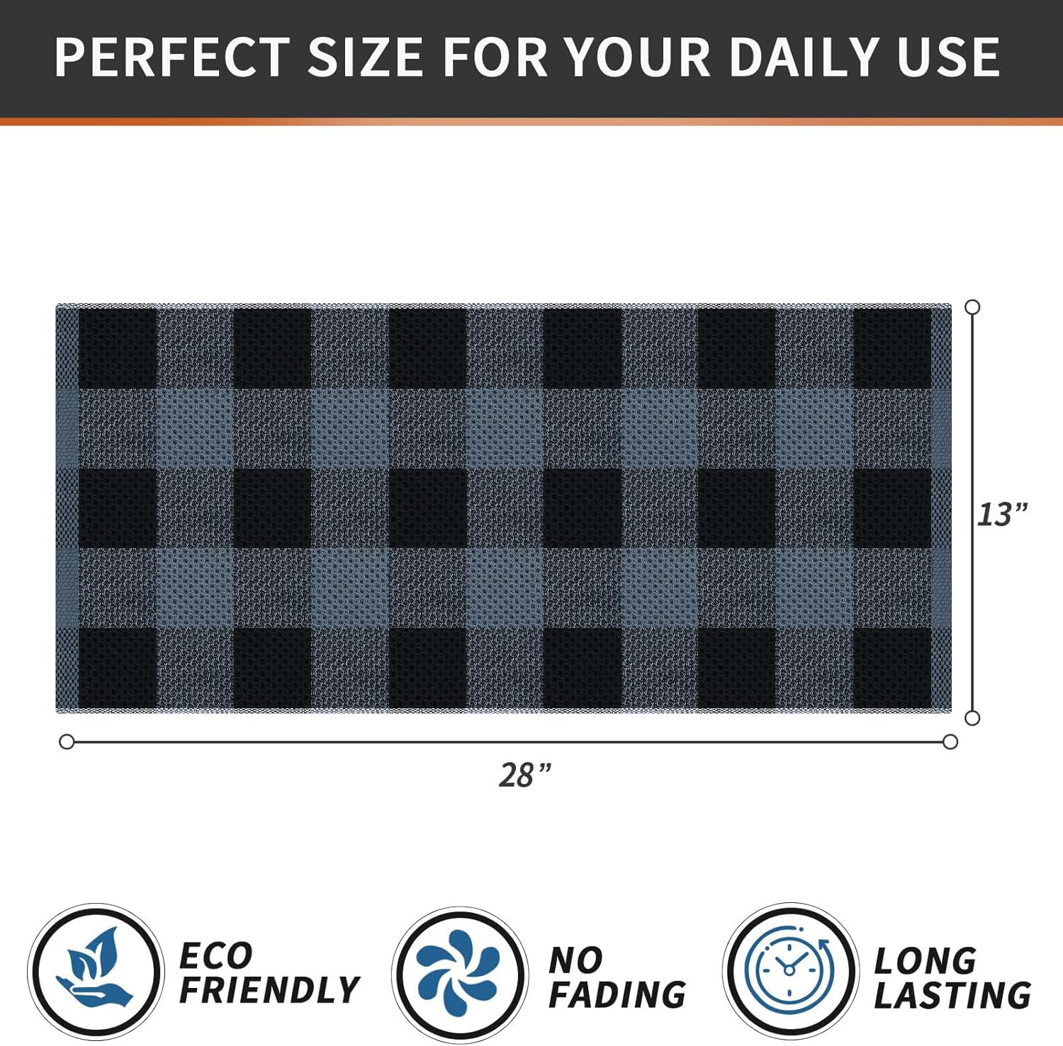 Homaxy 100% Cotton Waffle Weave Check Plaid Kitchen Towels, 13 x 28 Inches, 4-Pack, White & Black and Kitchen Towels and Dishcloths Set, 12 x 12 and 13 x 28 Inches, Black & Grey - Image 5