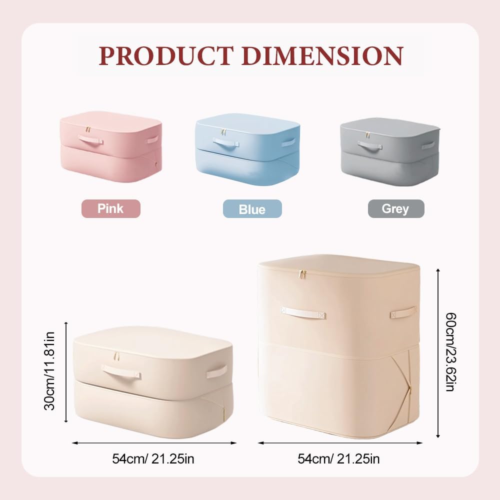 2026 New 3-Layer Ultra Space Saving Self Compression Organizer, Multifunctional Comforter Storage Bag for Comforters, Clothes, Blankets, Home Organization Must Haves (Gery, Large) - Image 7