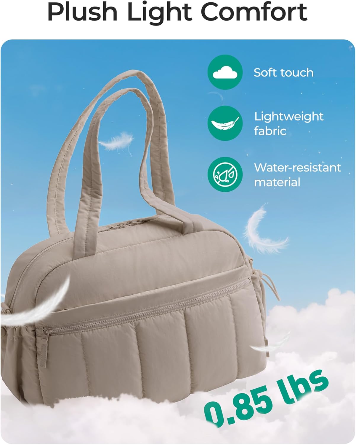 Gym Bag for Women, Duffle Bag for Travel with Wet Pocket, Lightweight Carry on Weekender Duffel, Water Resistant - Image 4