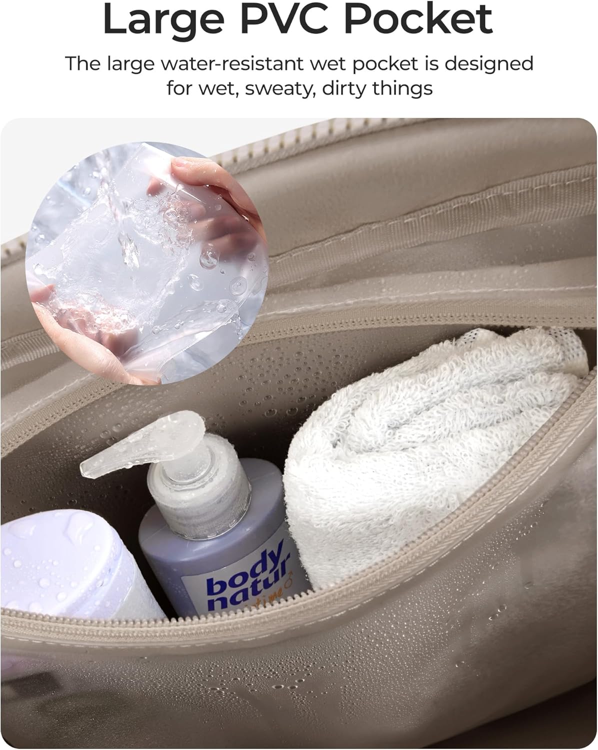 Gym Bag for Women, Duffle Bag for Travel with Wet Pocket, Lightweight Carry on Weekender Duffel, Water Resistant - Image 5
