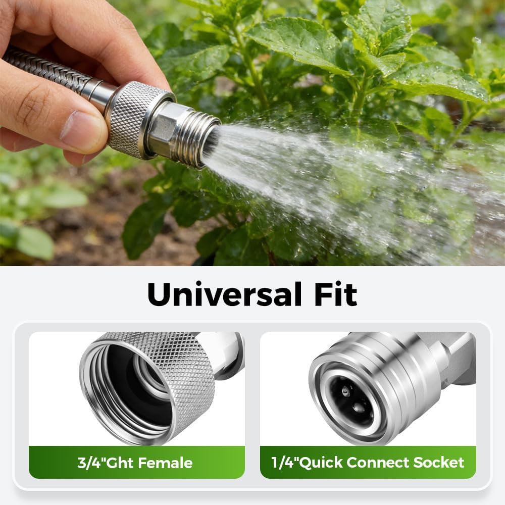 Garden Hose to Mini Power Washer Adapter-3/4 GHT to 1/4