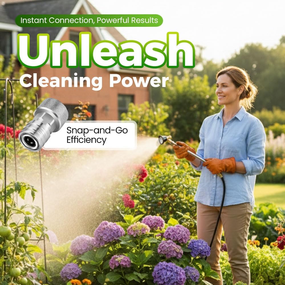 Garden Hose to Mini Power Washer Adapter-3/4 GHT to 1/4