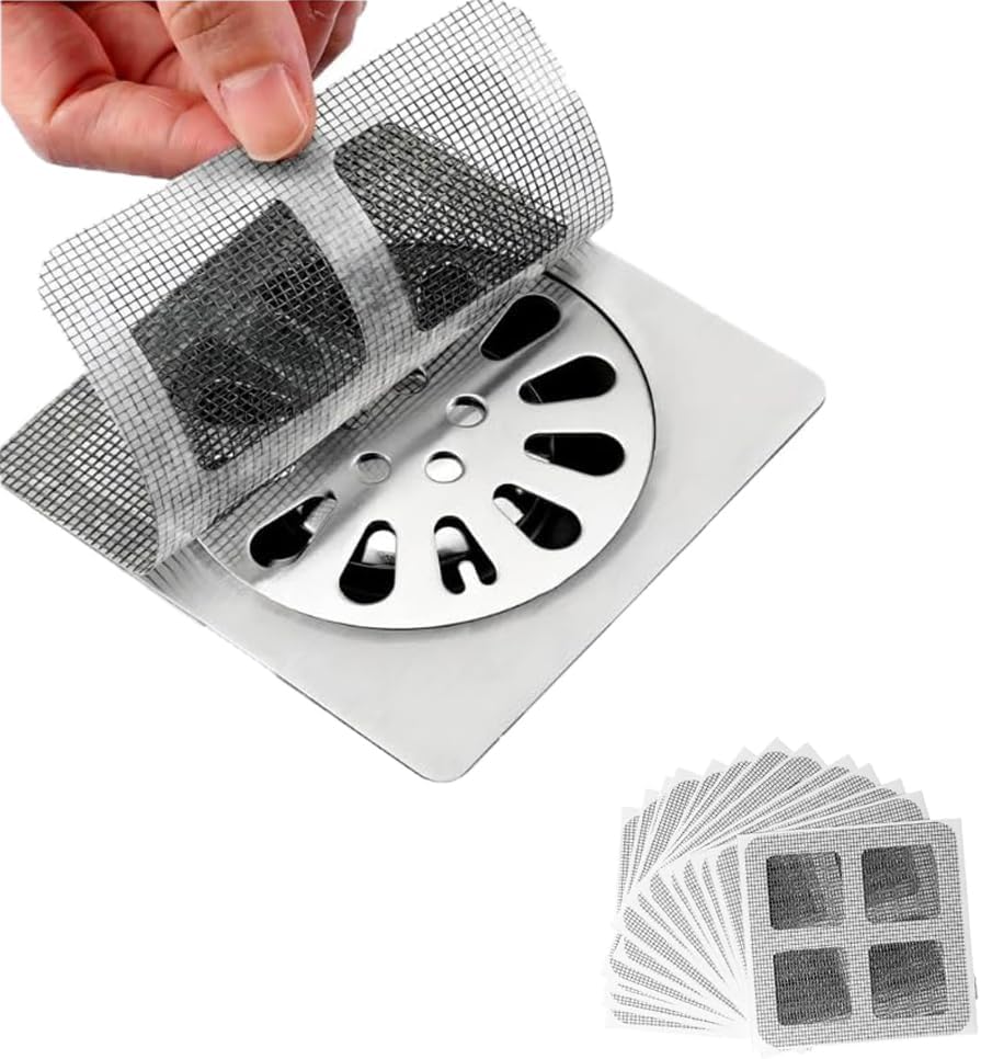 Disposable Floor Drain Filter Stickers, Disposable Shower Drain Hair Catcher to Prevent Clogged Drains, for Kitchen, Sink,Bathtub and Bathroom Drains (20 pcs) - Image 1