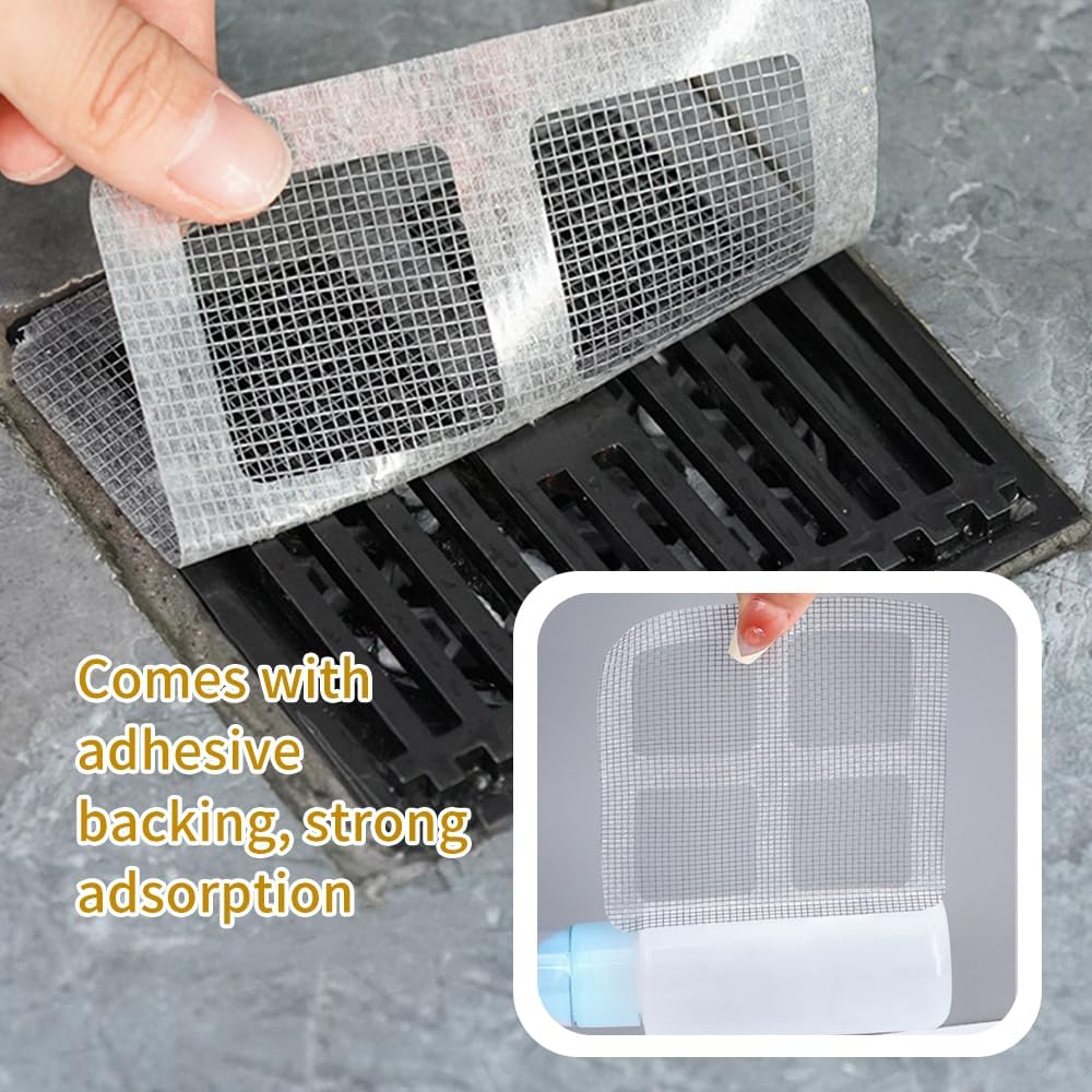 Disposable Floor Drain Filter Stickers, Disposable Shower Drain Hair Catcher to Prevent Clogged Drains, for Kitchen, Sink,Bathtub and Bathroom Drains (20 pcs) - Image 7