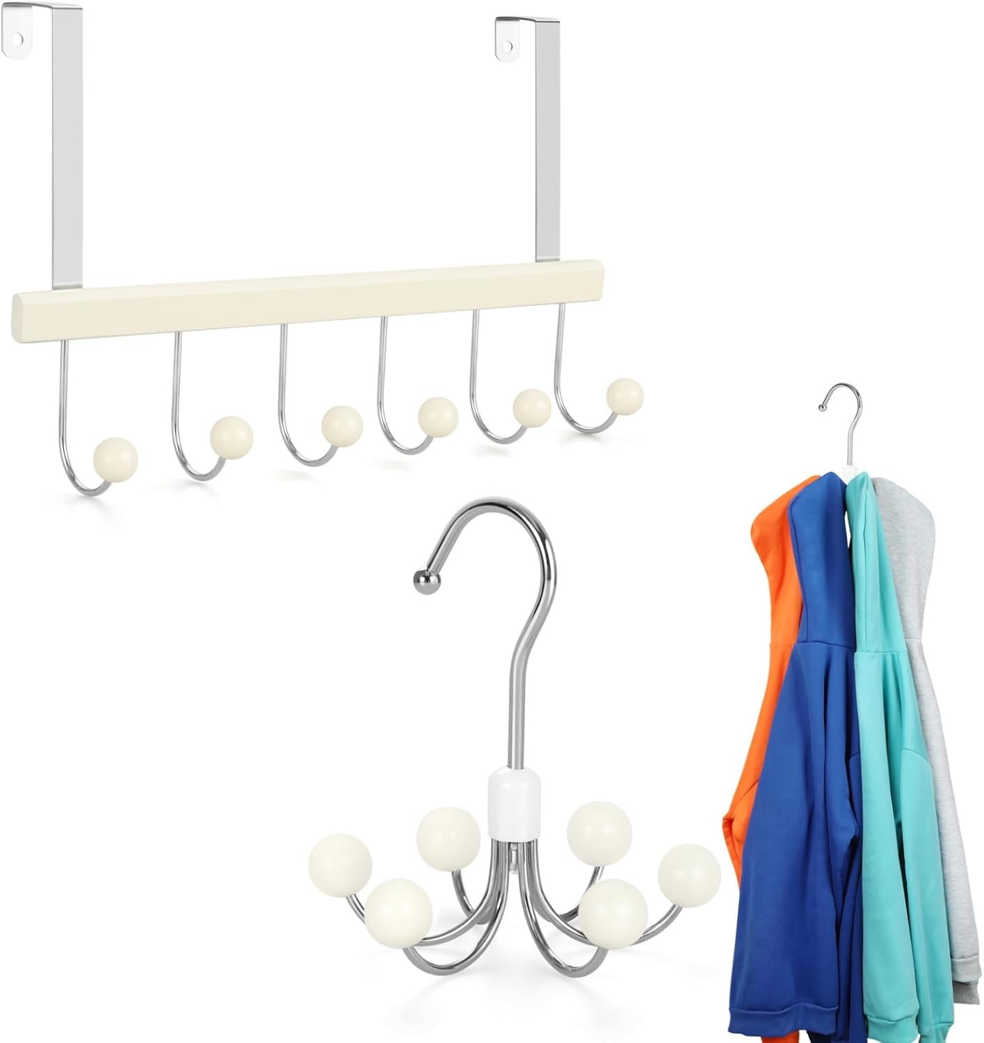 TOPIA HANGER Over The Door Hooks for Hanging, Hoodie Hangers - Image 1