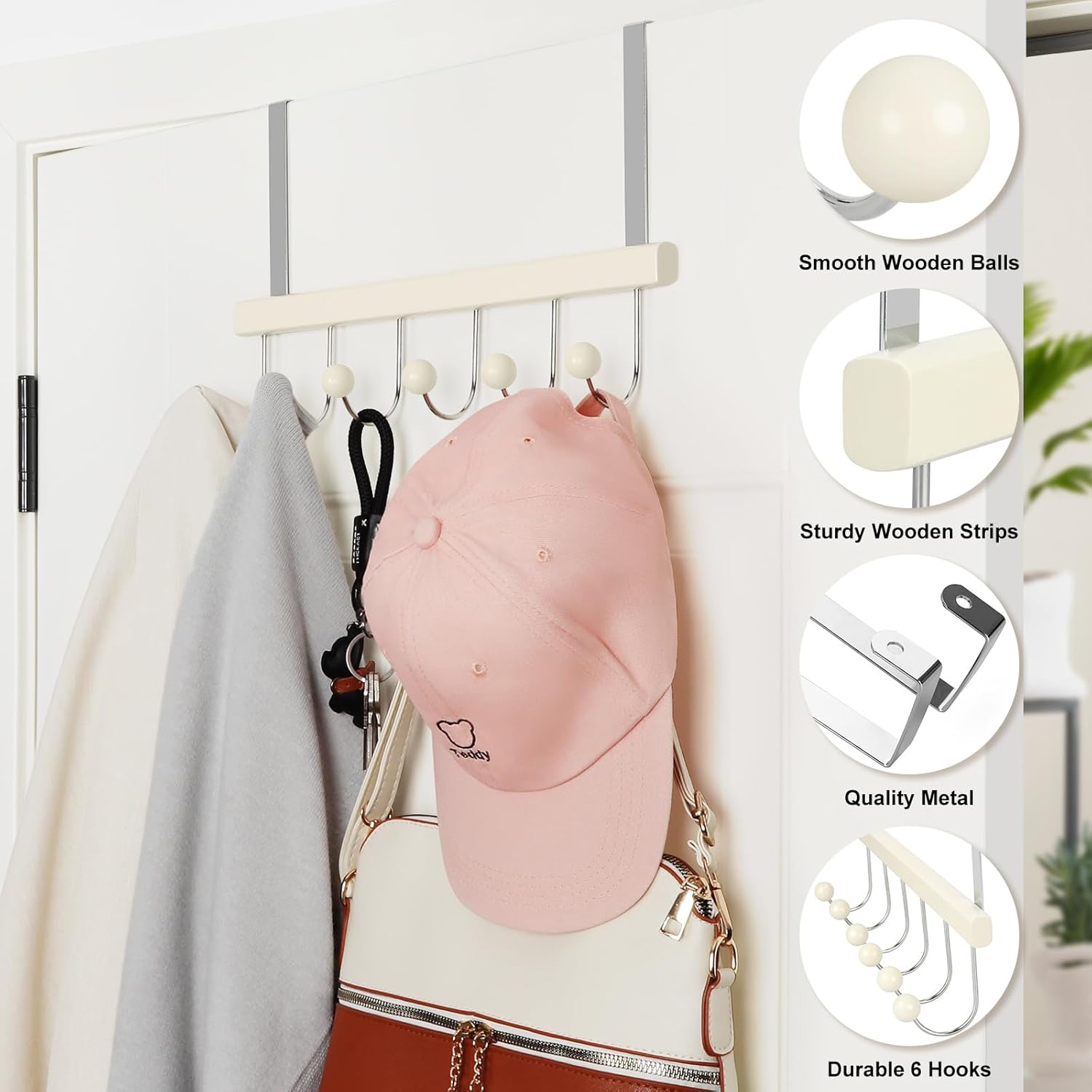TOPIA HANGER Over The Door Hooks for Hanging, Hoodie Hangers - Image 6