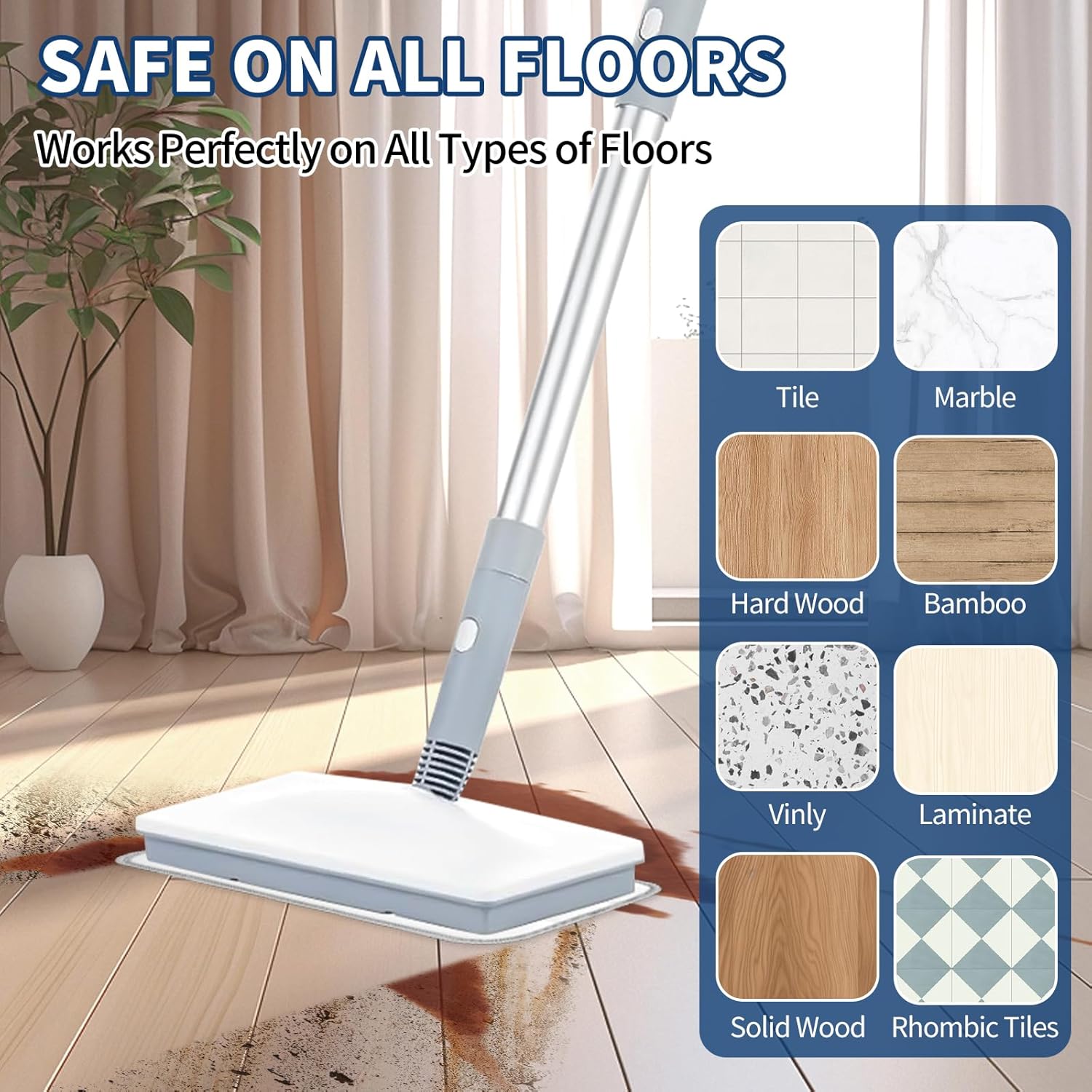 Microfiber Steam Mop Pads Compatible with FODFINU, Seyola & FEPPO and Wotaste Steam Mop Cleaner - Washable and Reusable Replacement Mop Pads for Floor Cleaning, 4 Pack - Image 5