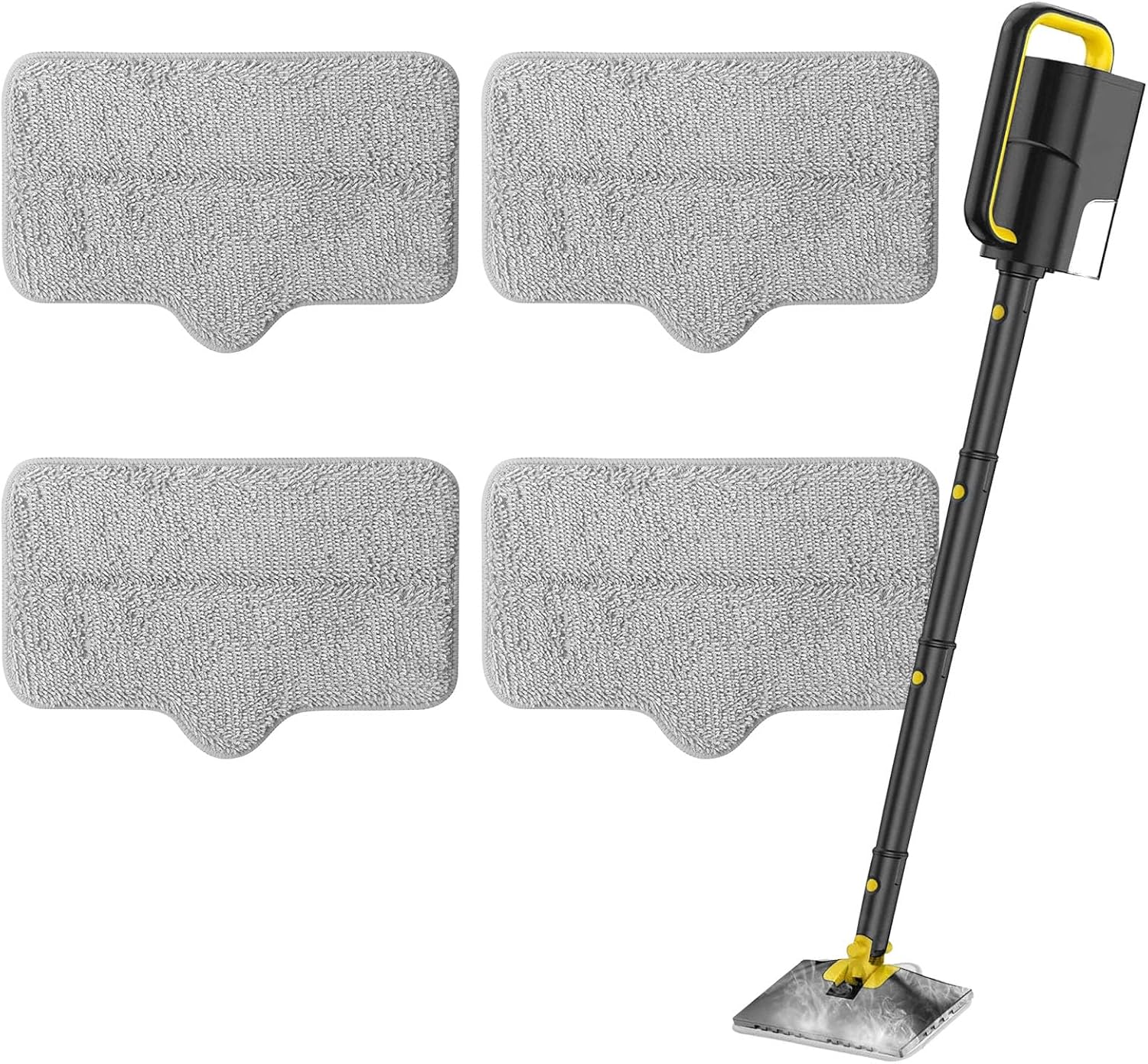 Steam Mop Pads Compatible with ScrubWiz & LABIGO Steam Mop Cleaner - Washable and Reusable Microfiber Replacement Mop Pads for Cleaning Floors and Carpets, 4 Pack - Image 1