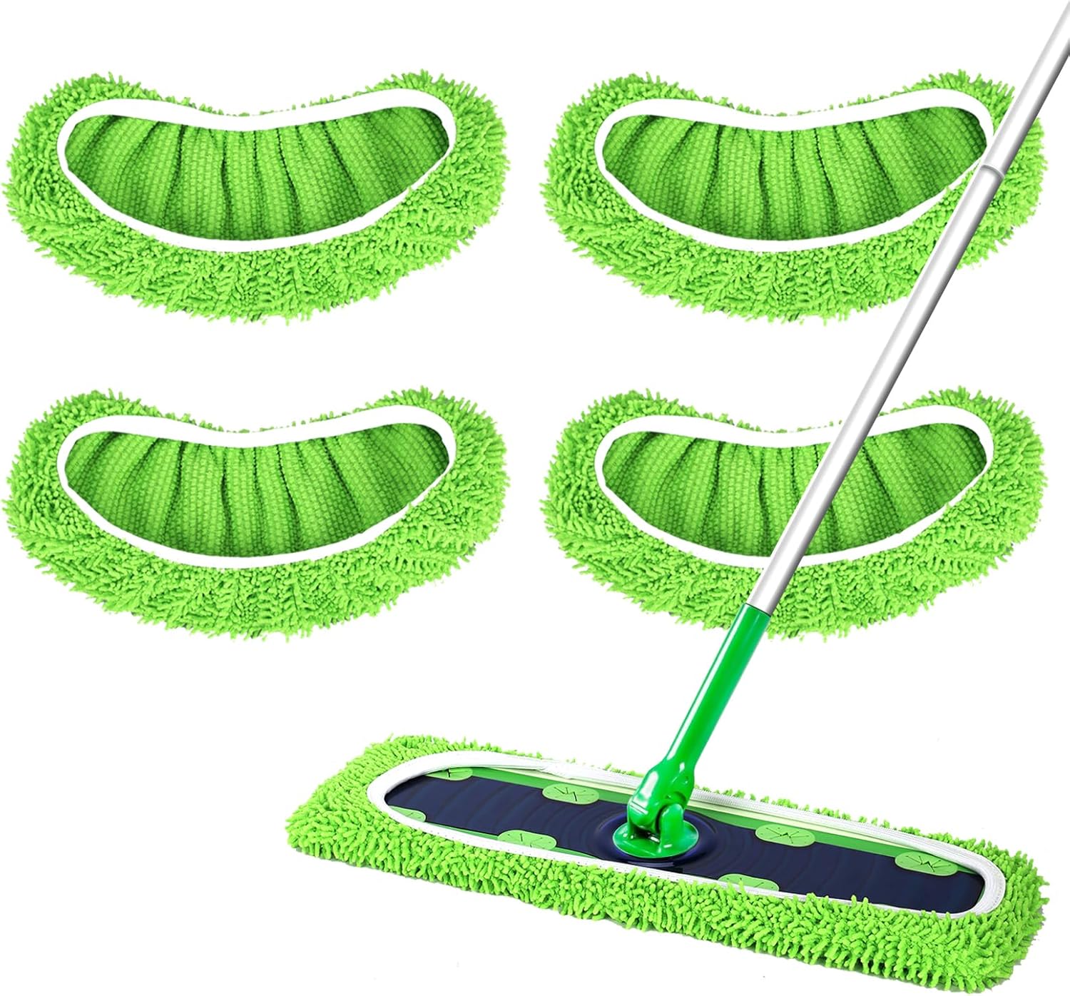 50 Count Disposable XL Dry Sweeping Cloths + 4 Pack Reusable Microfiber Mop Pads for Swiffer Sweeper XL Mop (Mop is not Included) - Image 3
