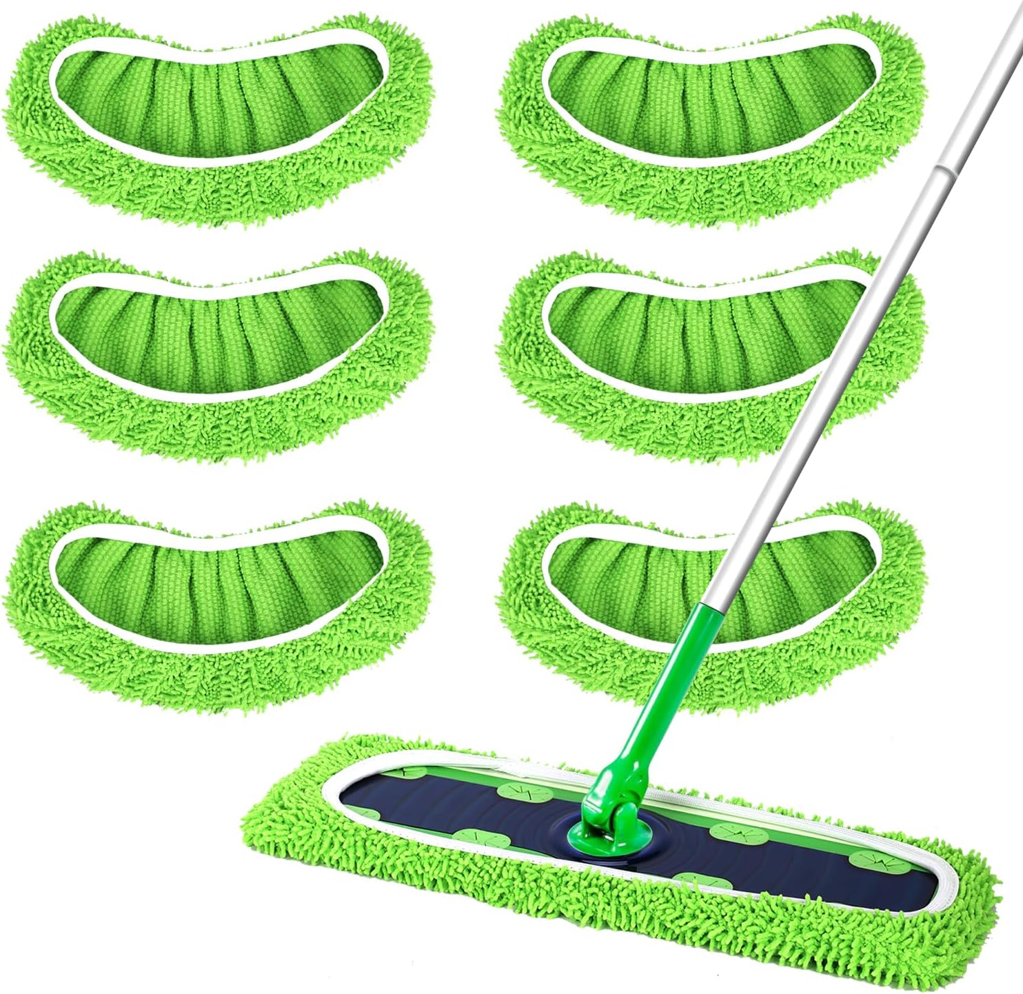 50 Count Disposable XL Dry Sweeping Cloths + 6 Pack Reusable Microfiber Mop Pads for Swiffer Sweeper XL Mop (Mop is not Included) - Image 3