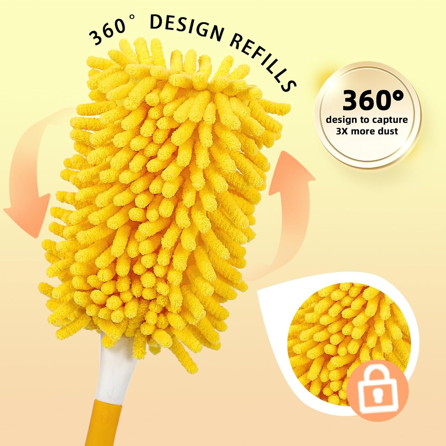 4+6 Reusable Duster Refill Compatible with Swiffer Hand Duster - 360 Heavy Duty Dusters Refills - Microfiber Ceiling Fan Duster for Swiffer Dusters Extended Handle(Handle is Not Included) - Image 7