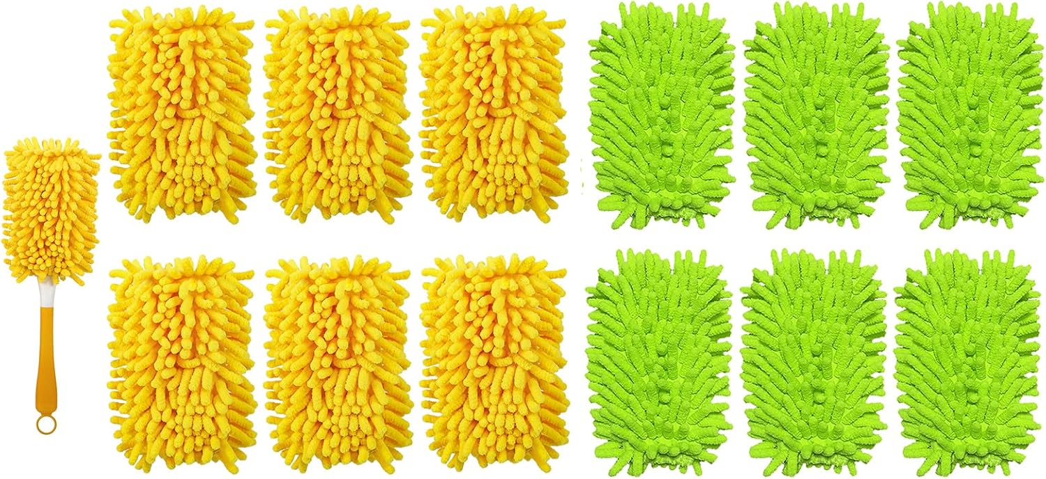 6+6 Reusable Duster Refill Compatible with Swiffer Hand Duster - 360 Heavy Duty Dusters Refills - Microfiber Ceiling Fan Duster for Swiffer Dusters Extended Handle(Handle is Not Included) - Image 1