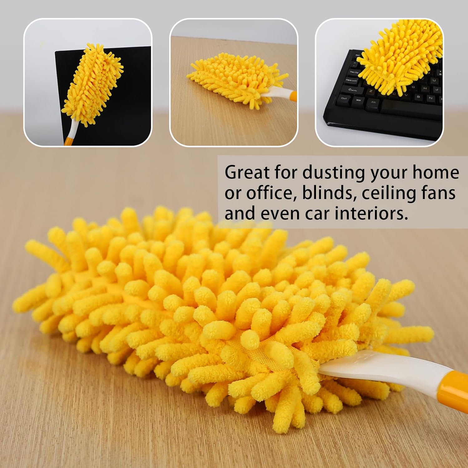 6+6 Reusable Duster Refill Compatible with Swiffer Hand Duster - 360 Heavy Duty Dusters Refills - Microfiber Ceiling Fan Duster for Swiffer Dusters Extended Handle(Handle is Not Included) - Image 8