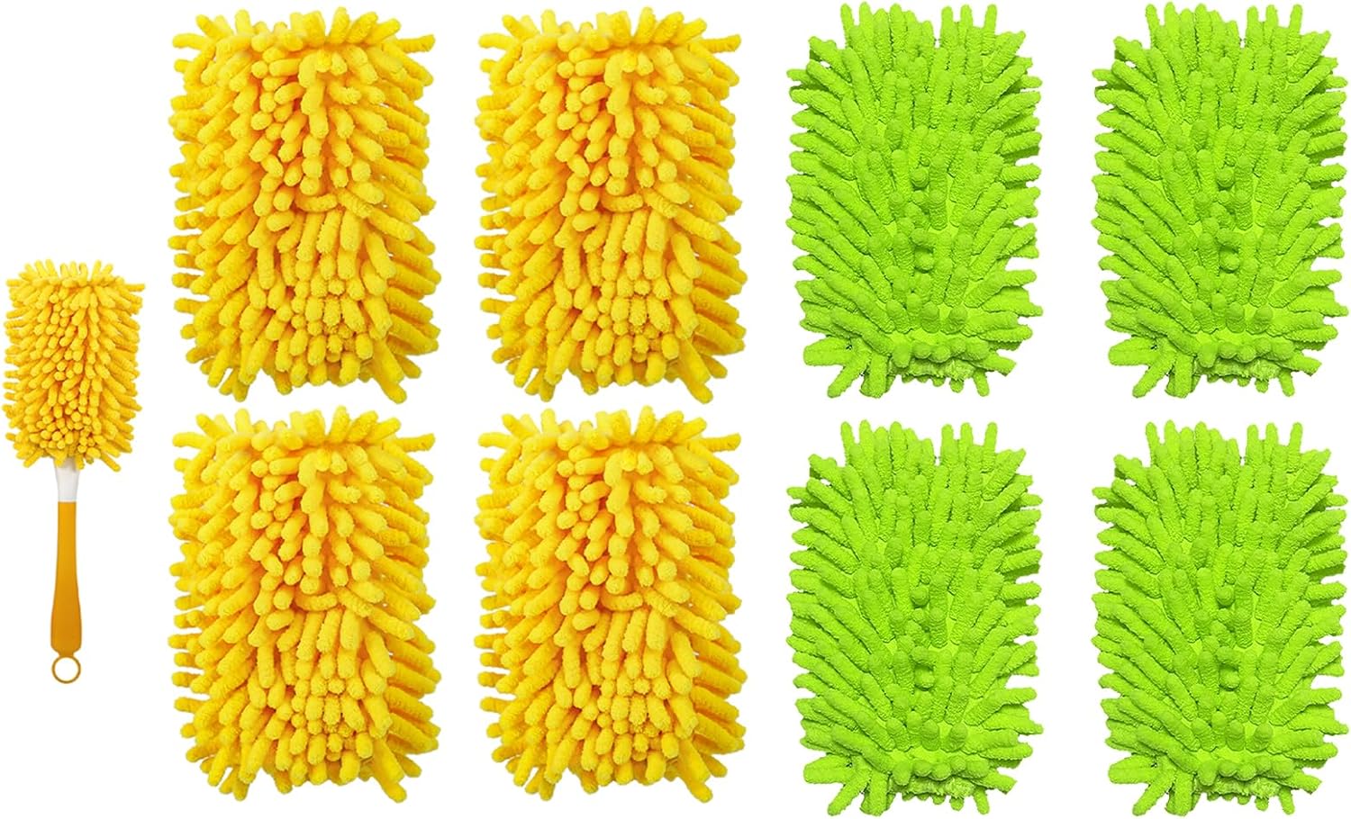 4+4 Reusable Duster Refill Compatible with Swiffer Hand Duster - 360 Heavy Duty Dusters Refills - Microfiber Ceiling Fan Duster for Swiffer Dusters Extended Handle(Handle is Not Included) - Image 1